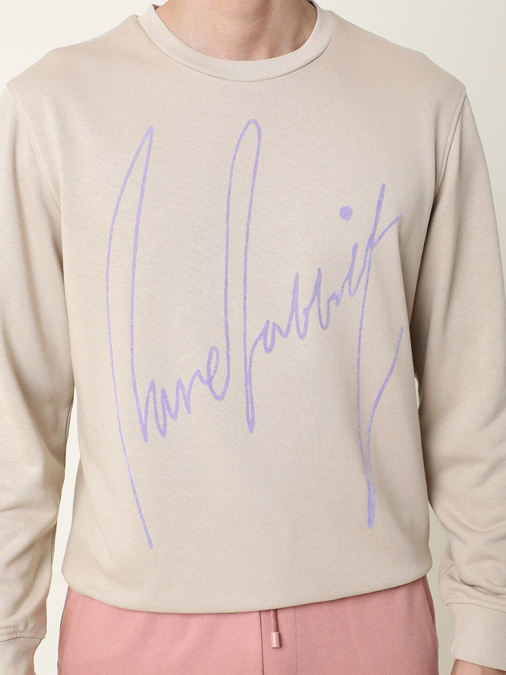  RARE RABBIT Men Beige Printed Sweatshirt