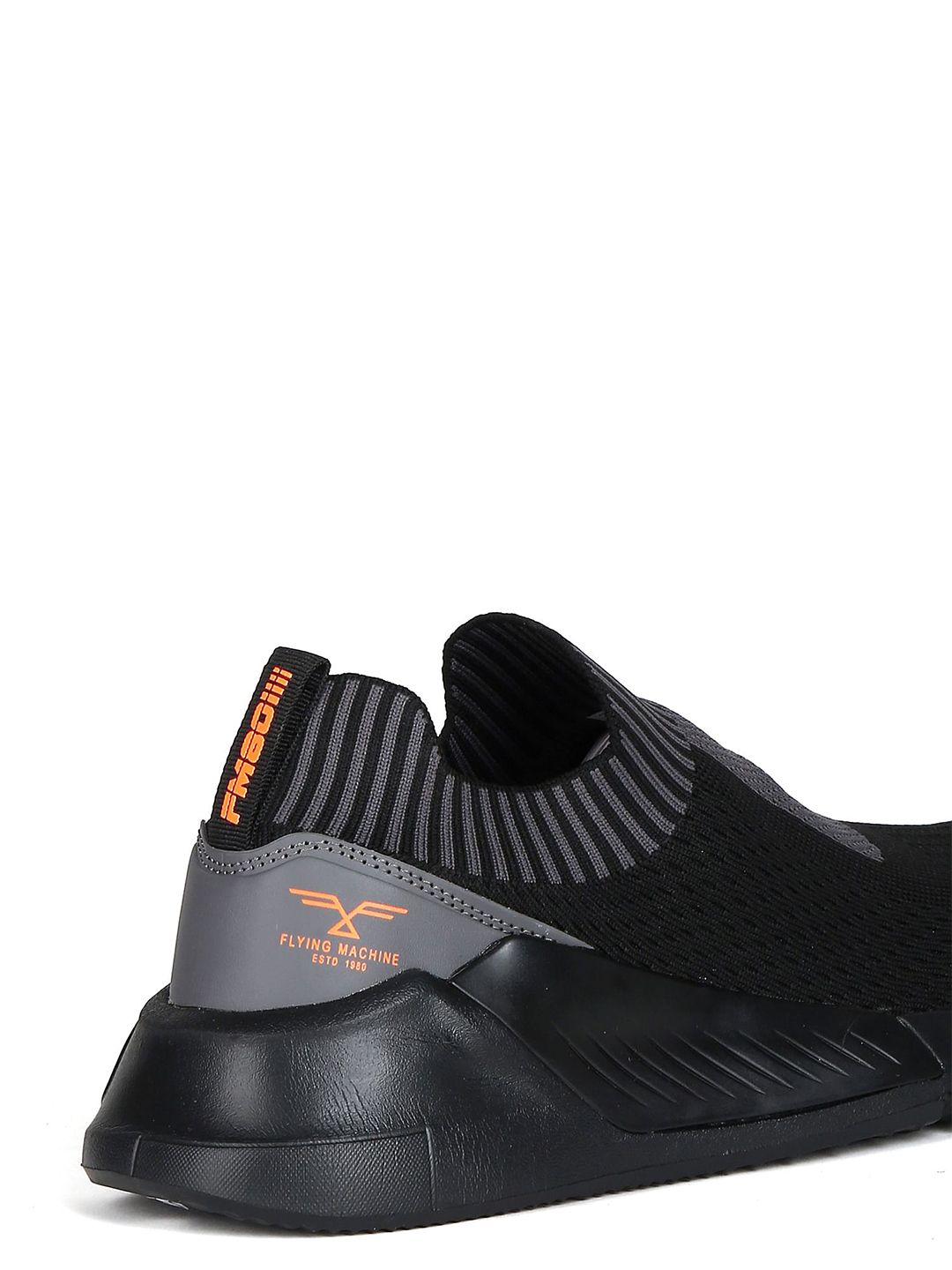  Flying Machine Men Black Textile Walking Shoes
