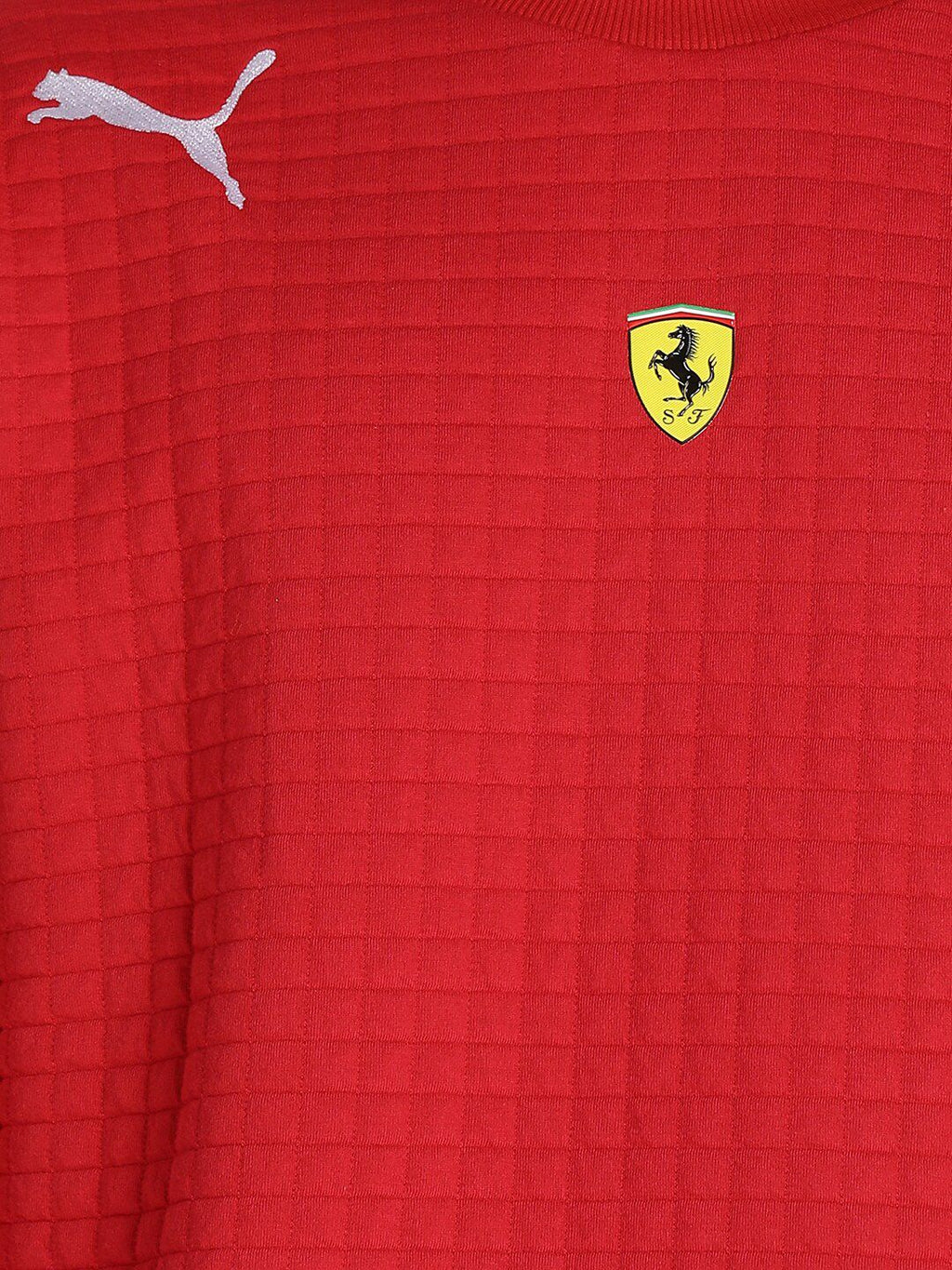  PUMA Motorsport Men Red Ferrari Race Statement Crew Solid Motor Sports Sweatshirt