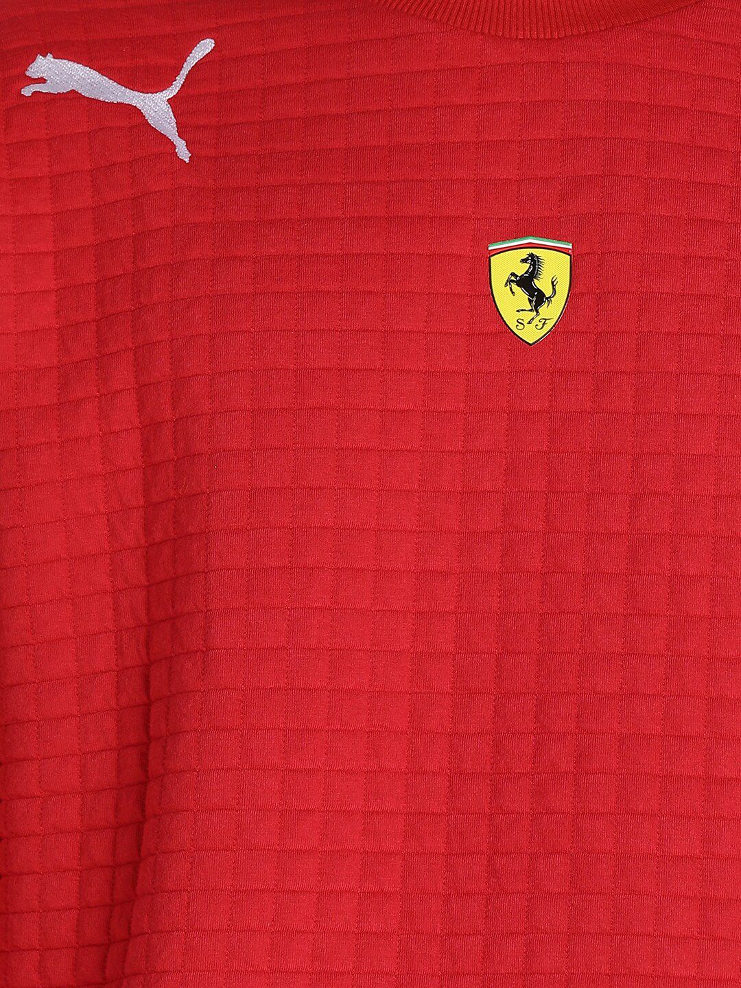  PUMA Motorsport Men Red Ferrari Race Statement Crew Solid Motor Sports Sweatshirt