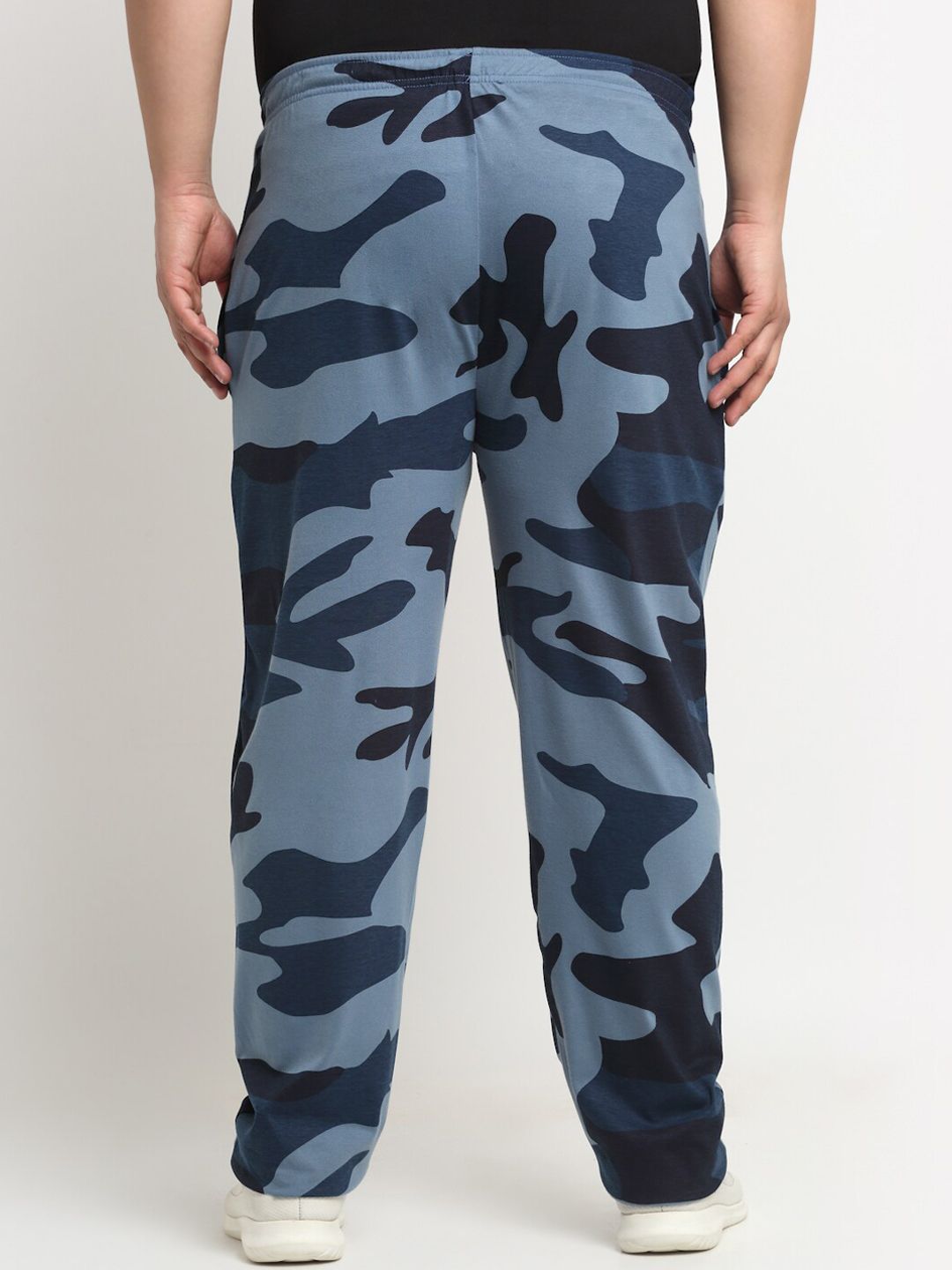  PlusS Men Plus Size Camouflage Printed Straight Cotton Track Pants