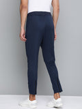  Reebok Men Navy Blue Solid Training WOR Knit Track Pants