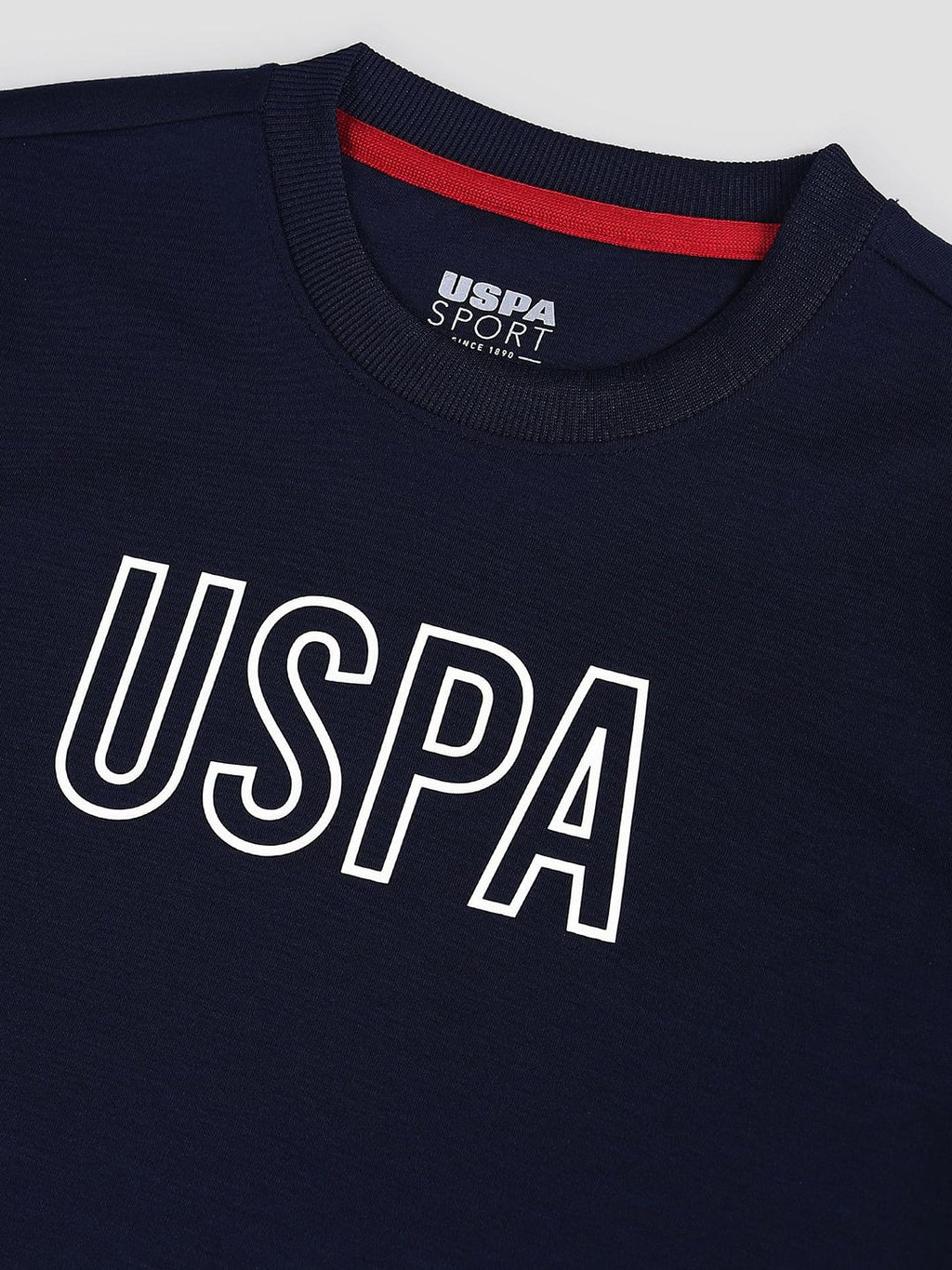  U.S. Polo Assn. Printed Round Neck Outline Logo Active Pullover Sweatshirt