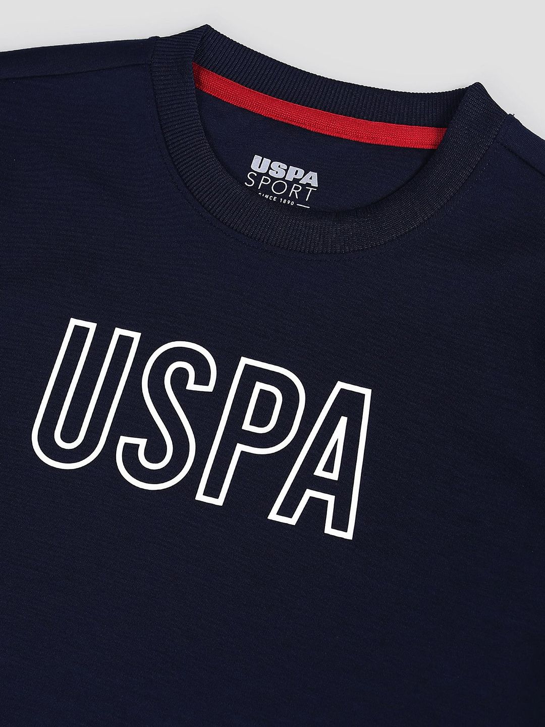  U.S. Polo Assn. Printed Round Neck Outline Logo Active Pullover Sweatshirt