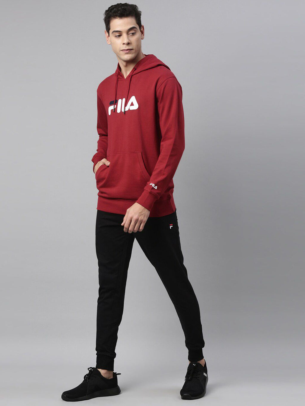 FILA Brand Logo Print HORNBILL Hooded Sweatshirt