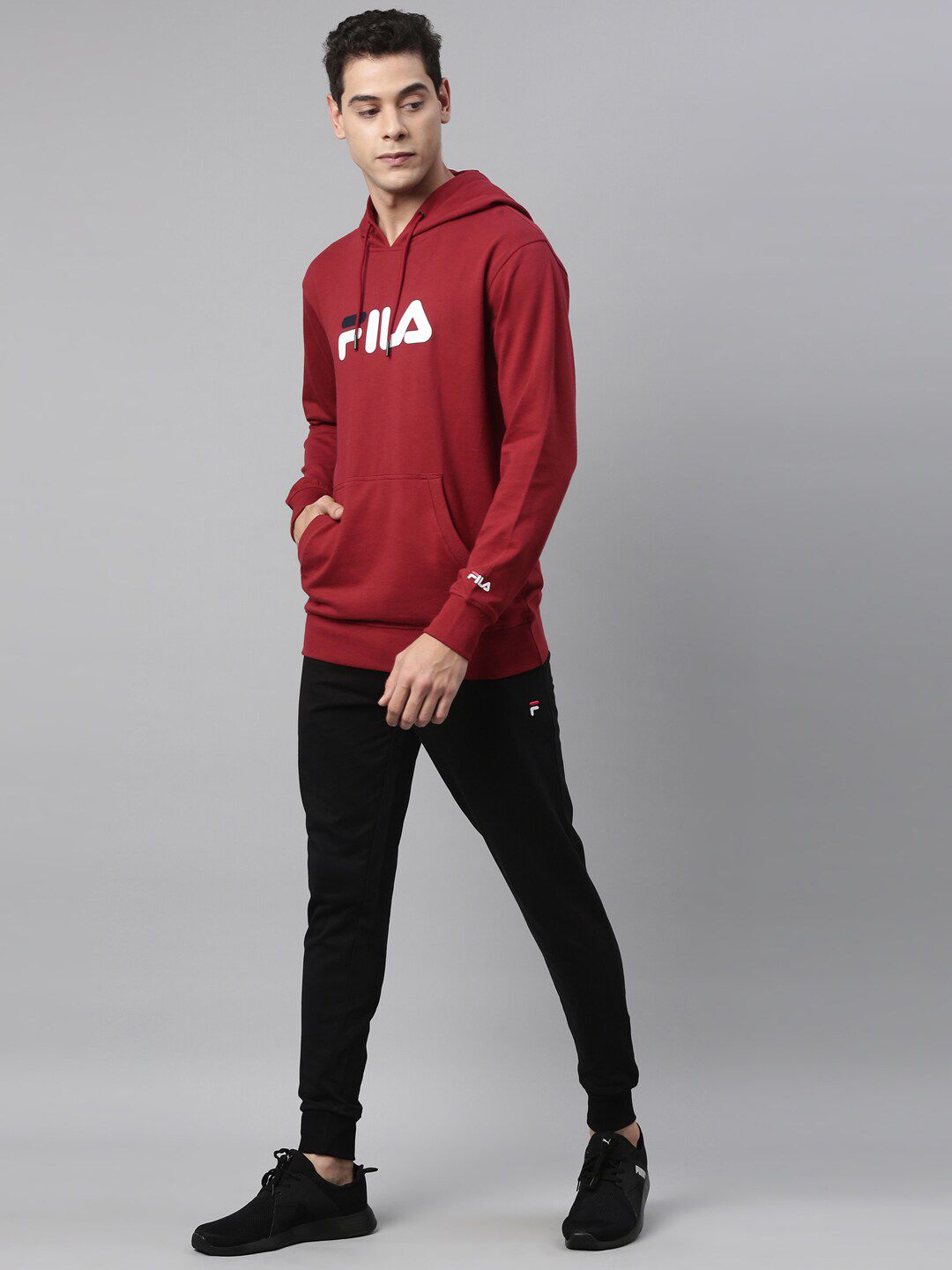  FILA Brand Logo Print HORNBILL Hooded Sweatshirt