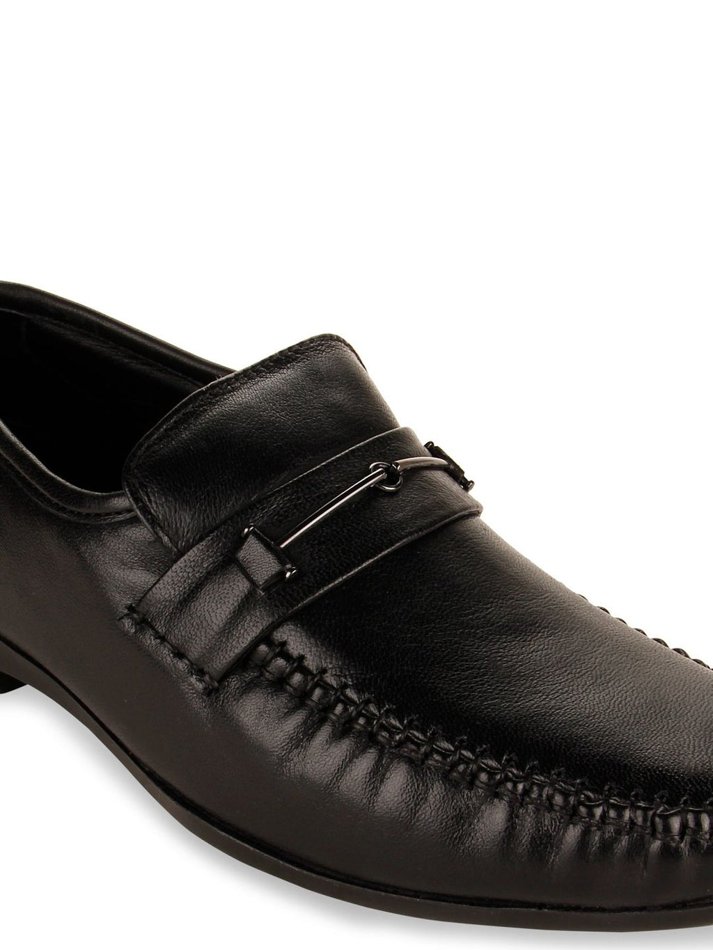  Regal Men Black Solid Slip-On Loafers