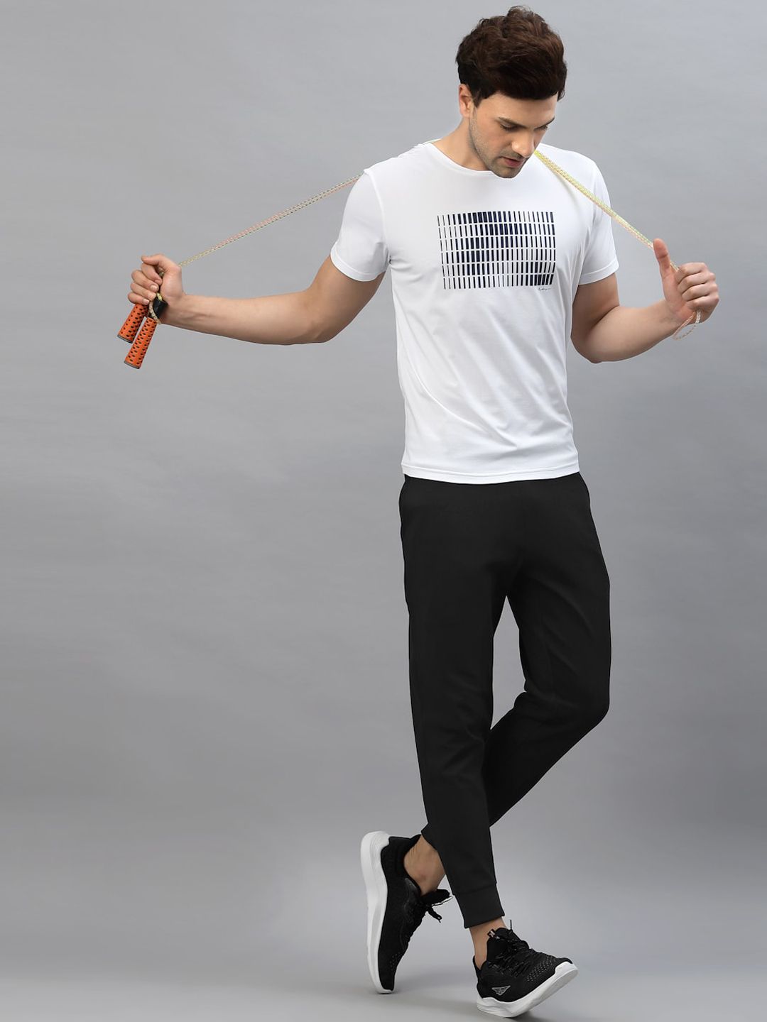  Red Tape Men Black Solid Joggers