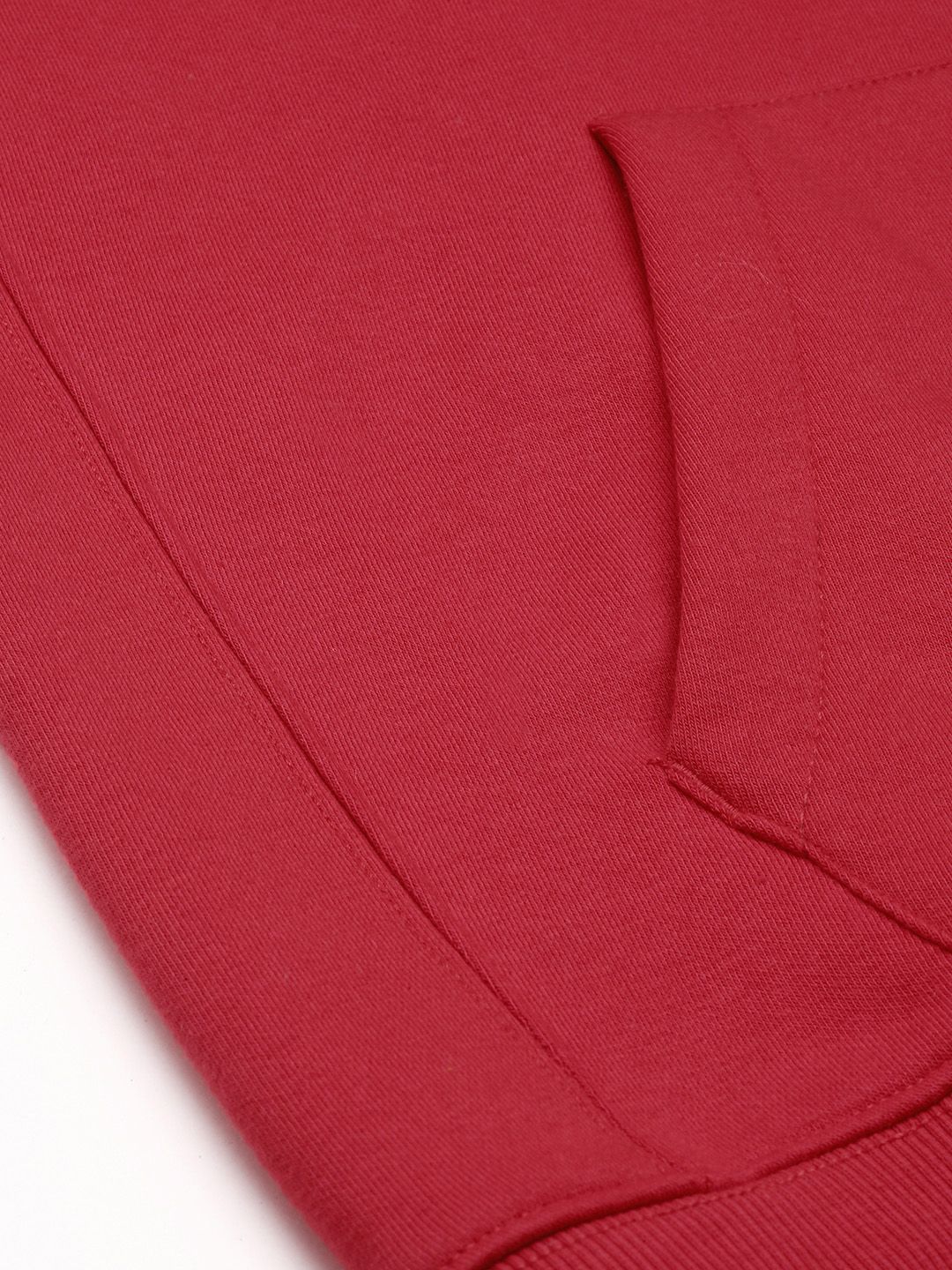 U.S. Polo Assn. U S Polo Assn Men Red Hooded Full Sleeves Front Open Sweatshirt