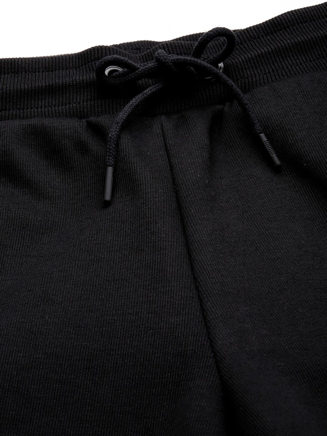  Puma Men Black Solid Slim Fit Overlay Track Pants
