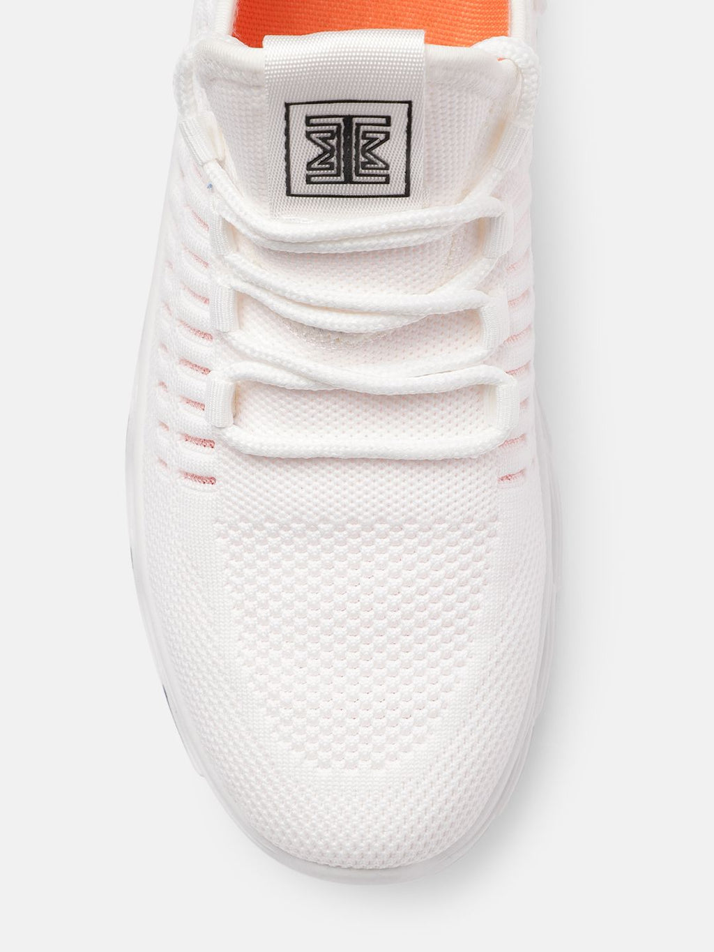  Mast & Harbour Men White Textured Running Shoes