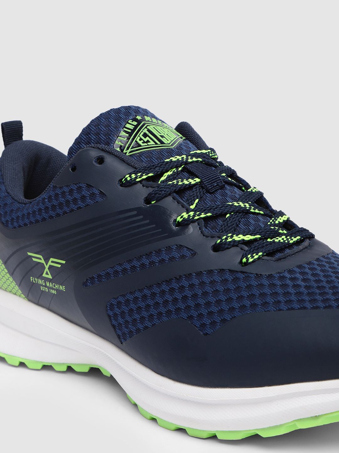  Flying Machine Men Navy Blue Solid Welsh Walking Shoes