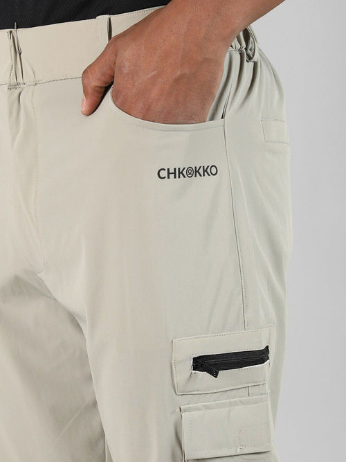  CHKOKKO Men Mid-Rise Track Pants