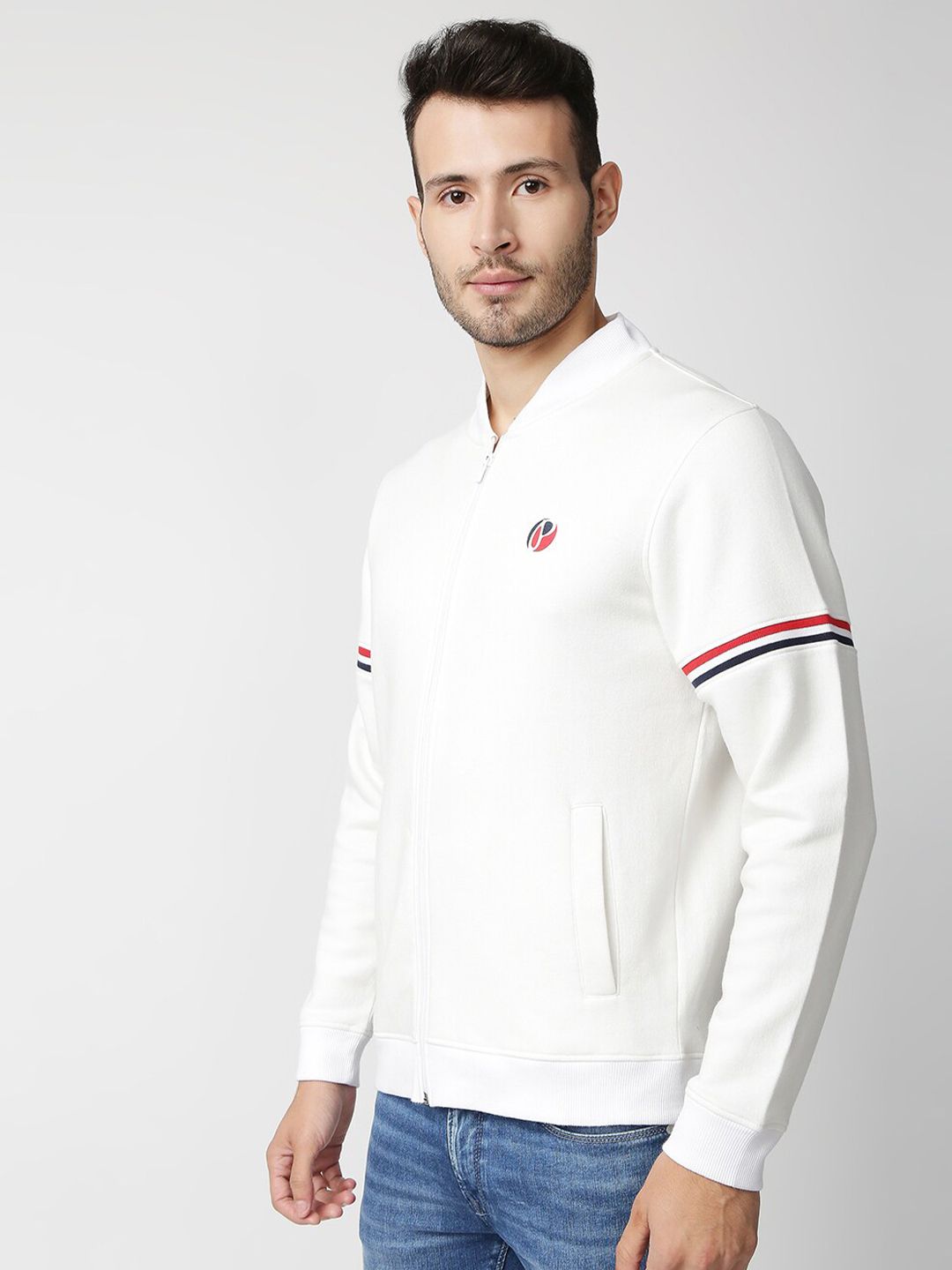  Pepe Jeans Men White Solid Sweatshirt