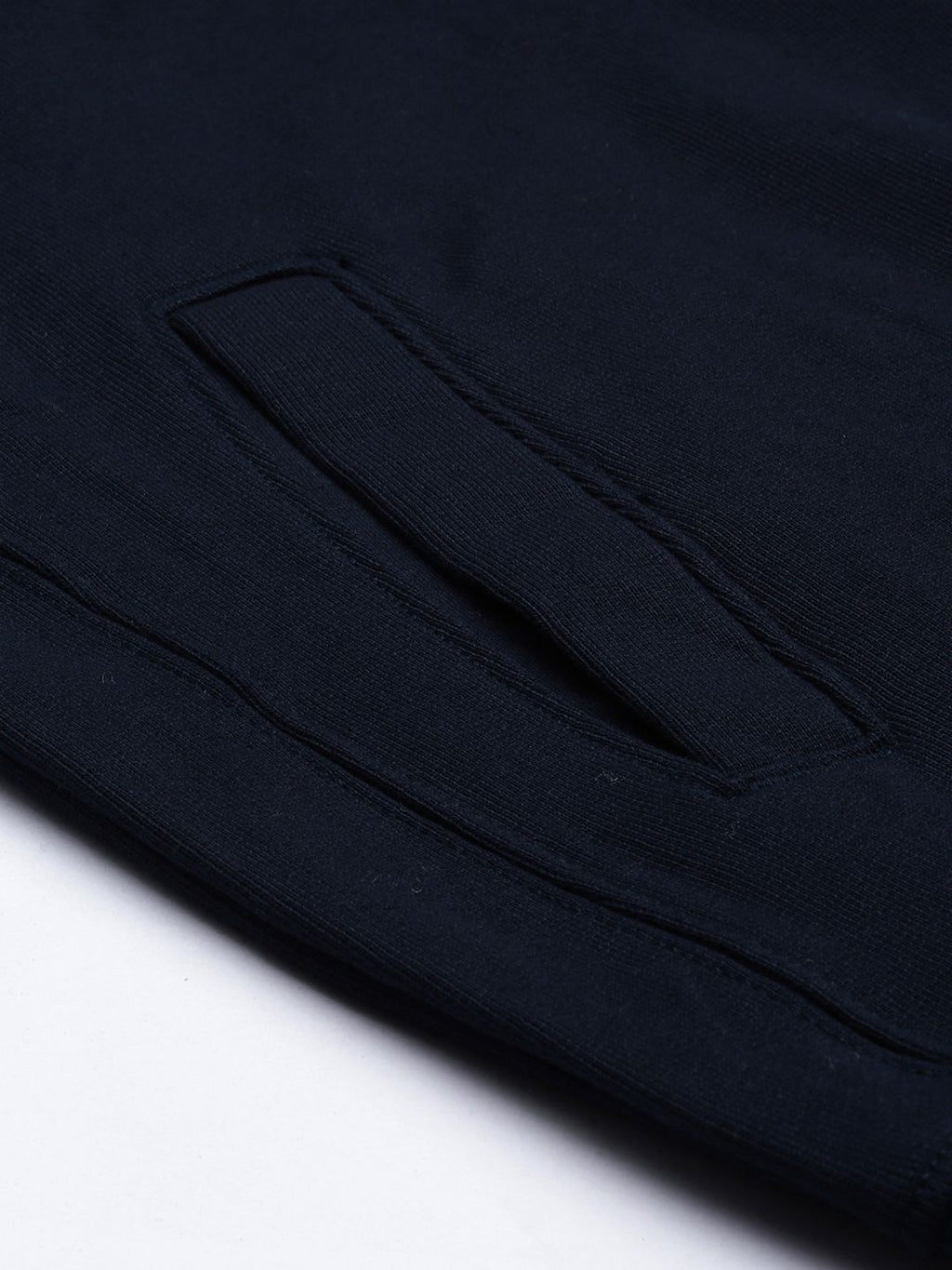 U.S. Polo Assn. U S Polo Assn Men Navy Blue Brand Logo Printed Hooded Front-Open Sweatshirt