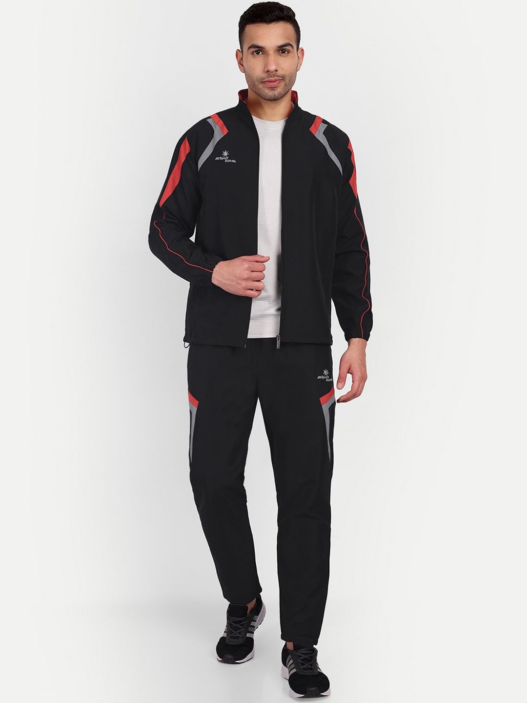  Sport Sun Men Solid Track Suit