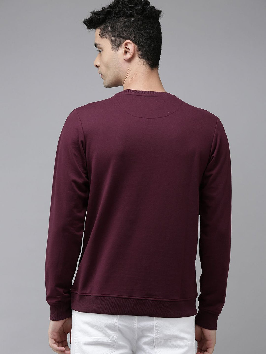 Pepe Jeans Men Burgundy Printed Sweatshirt