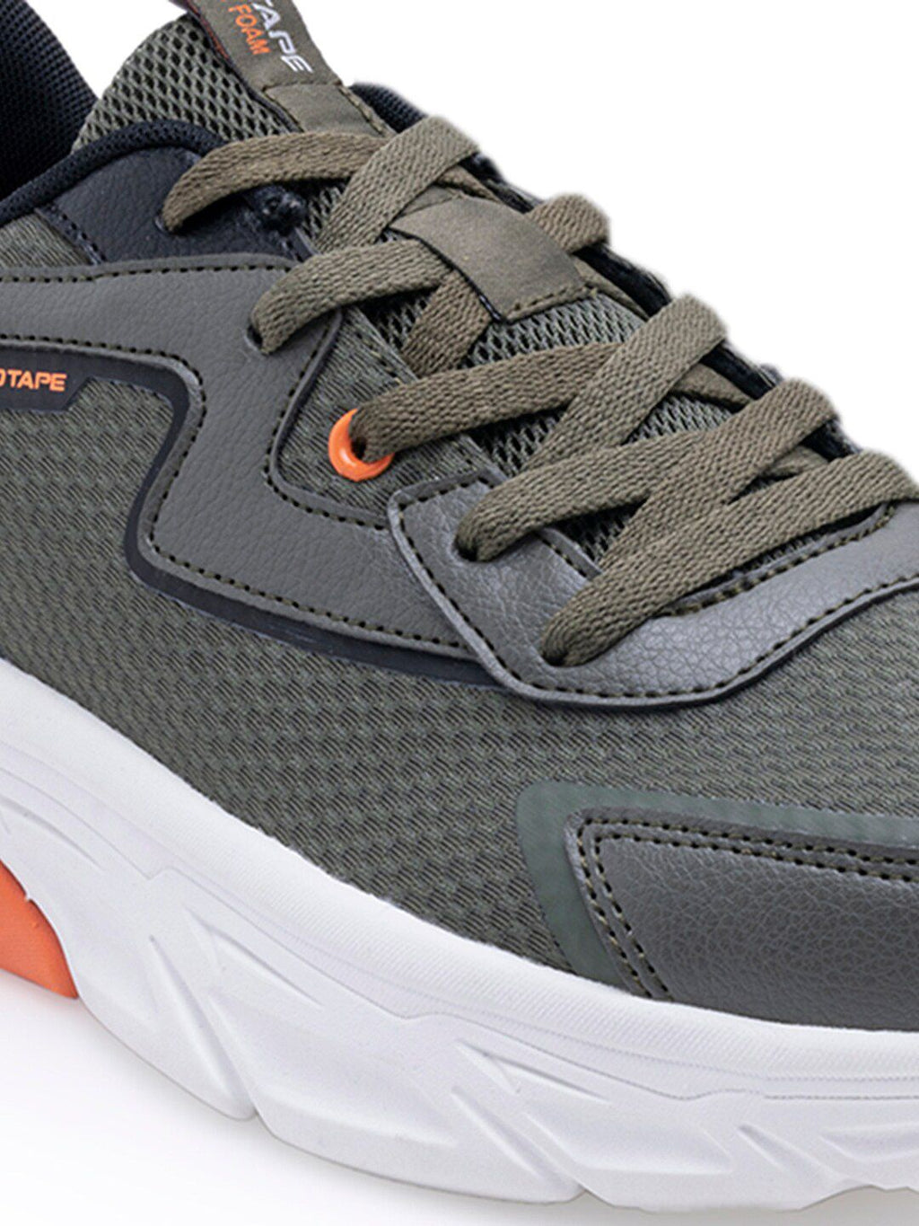  Red Tape Men Olive Green Mesh Walking Shoes