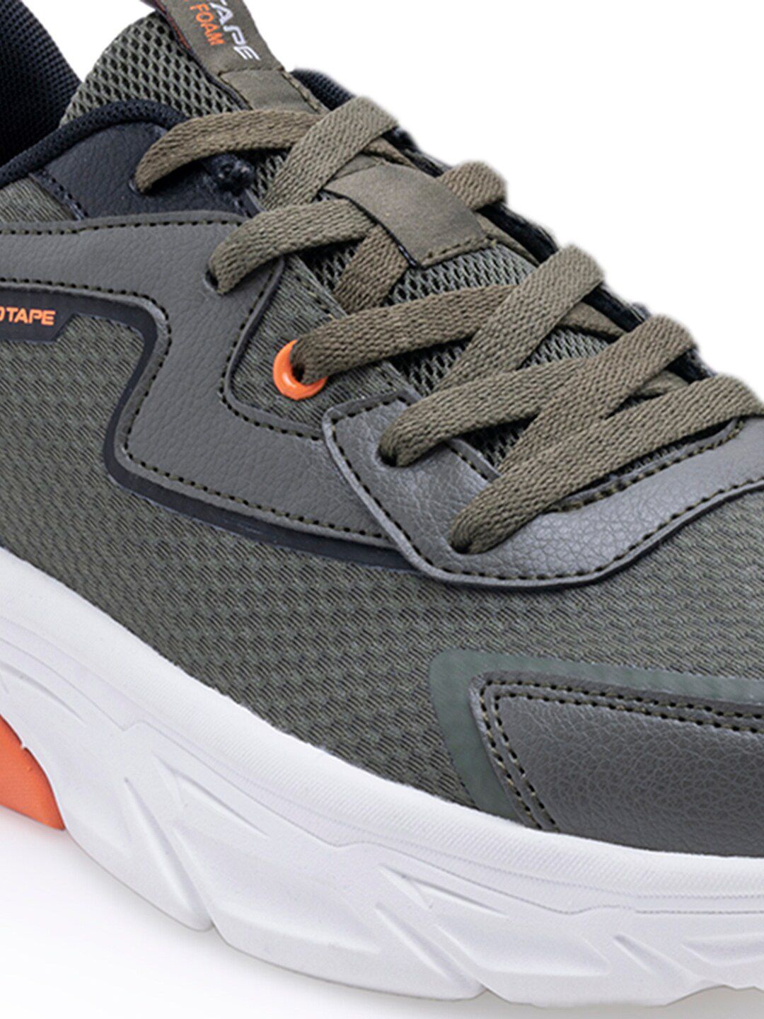  Red Tape Men Olive Green Mesh Walking Shoes