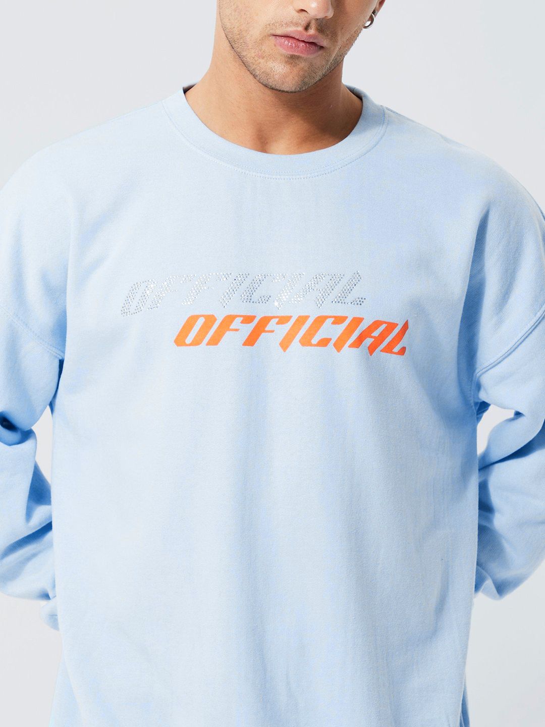  BoohooMAN Printed Embellished Oversized Sweatshirt