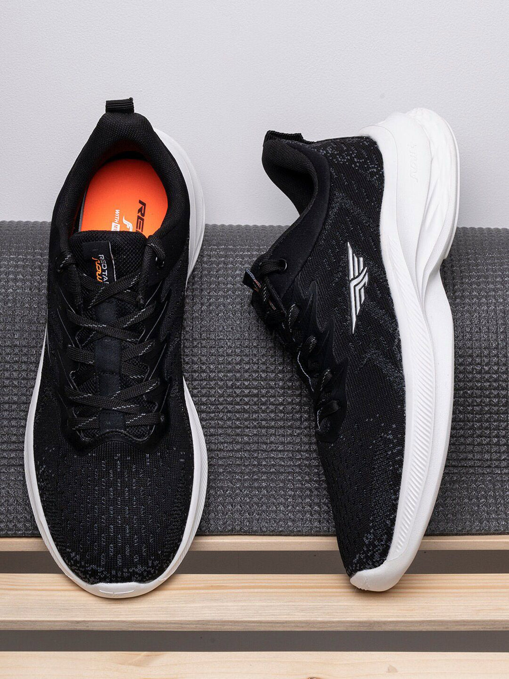  Red Tape Men Black Mesh Walking Shoes