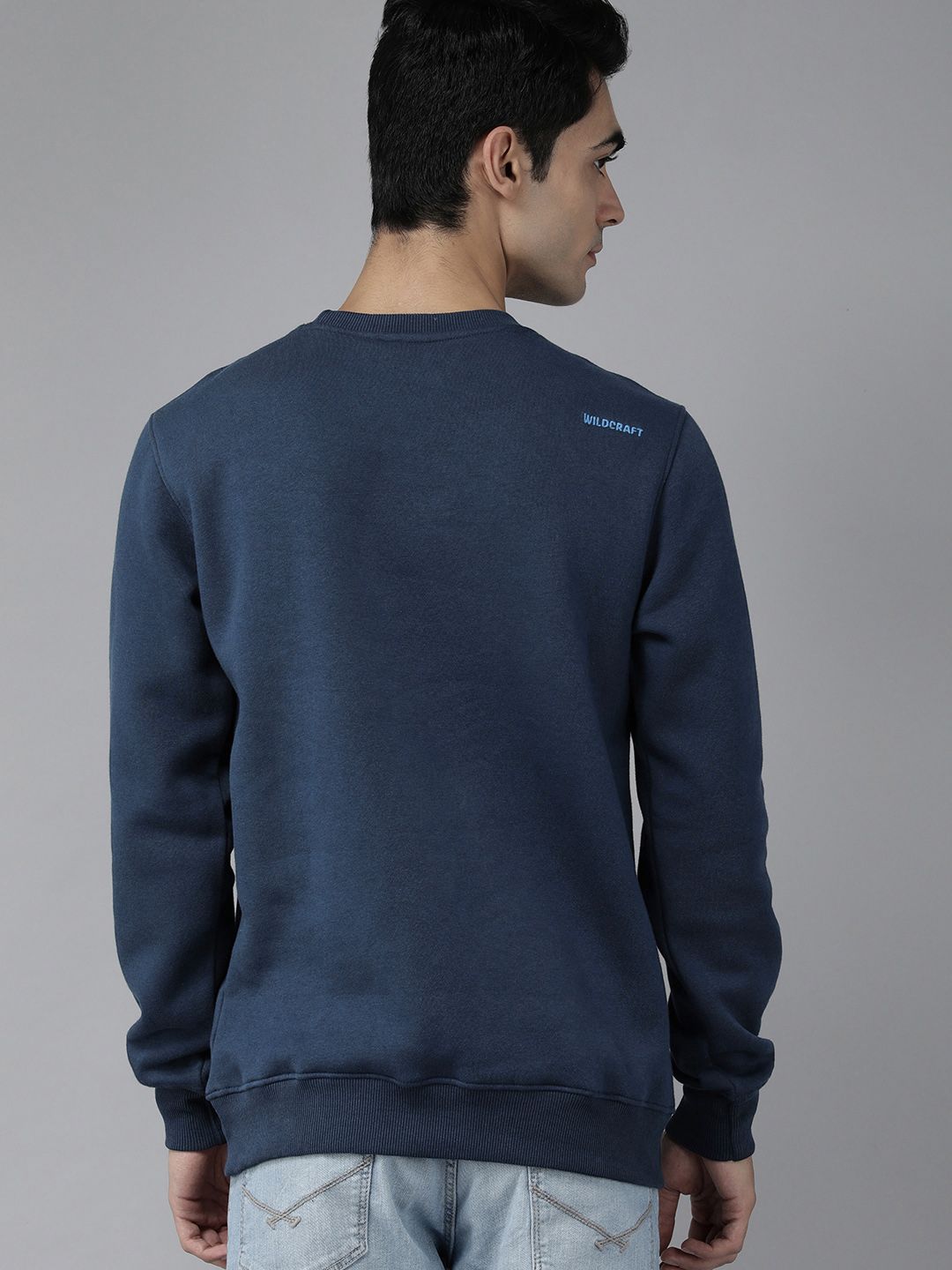  Wildcraft Men Navy Blue Typography Printed Sweatshirt