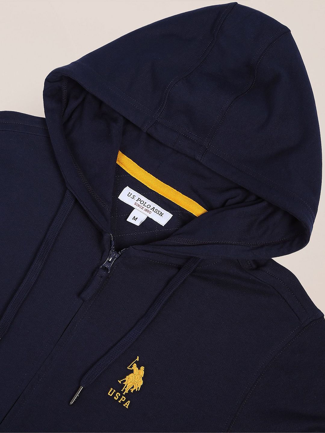  U.S. Polo Assn. Hooded Front-Open Cotton Sweatshirt