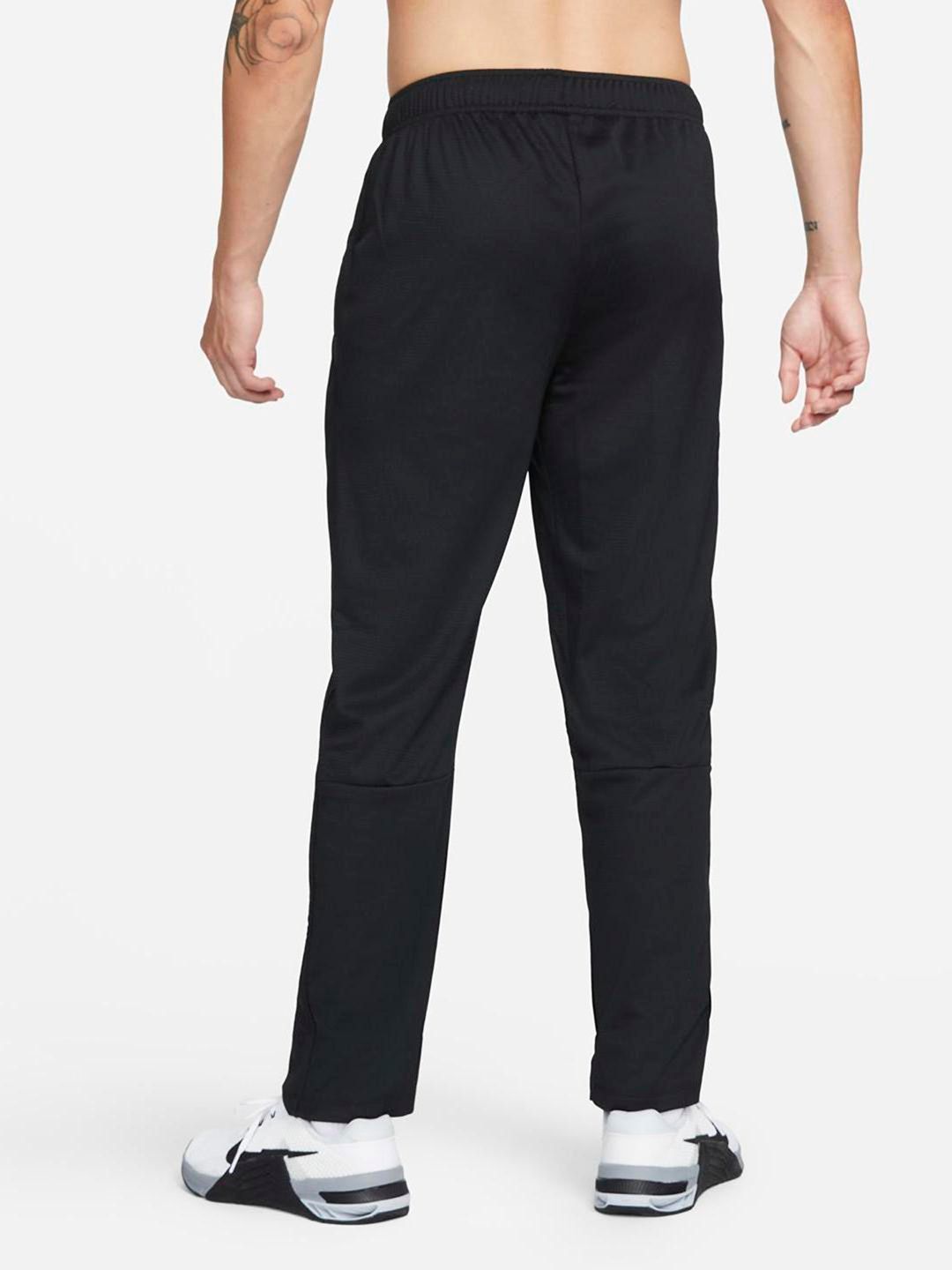  Nike Men Black Brand Logo PrintedStandard Fit Mid Rise AS M NK DF EPIC KNIT Track Pants