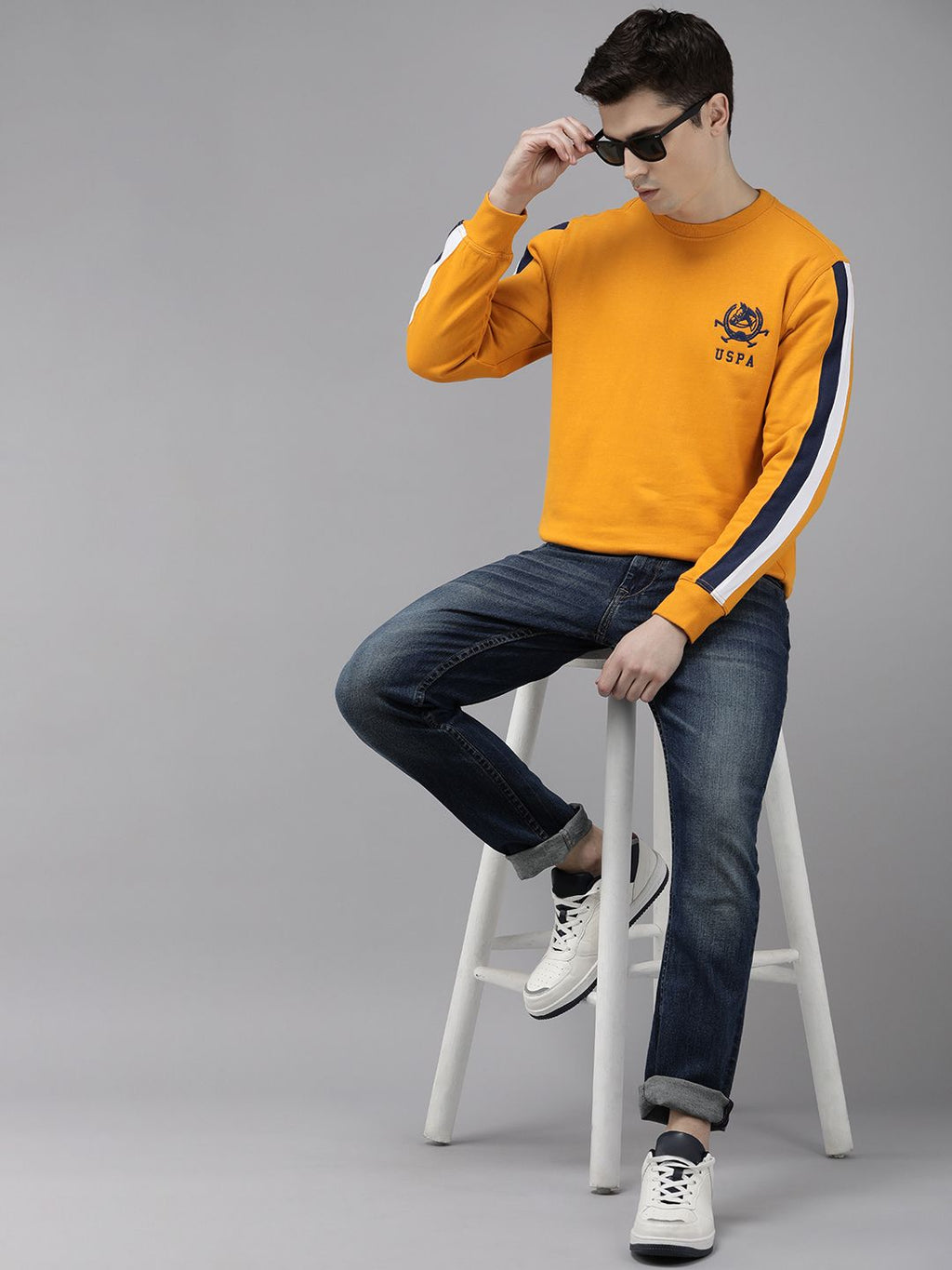  U.S. Polo Assn. Pure Cotton Full Sleeves Round Neck Sweatshirts