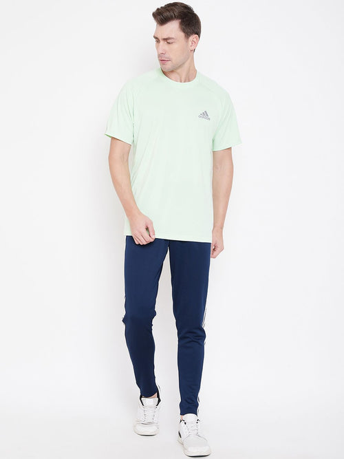  ADIDAS Men Navy Blue Essentials Classics Solid Sustainable Track Pants