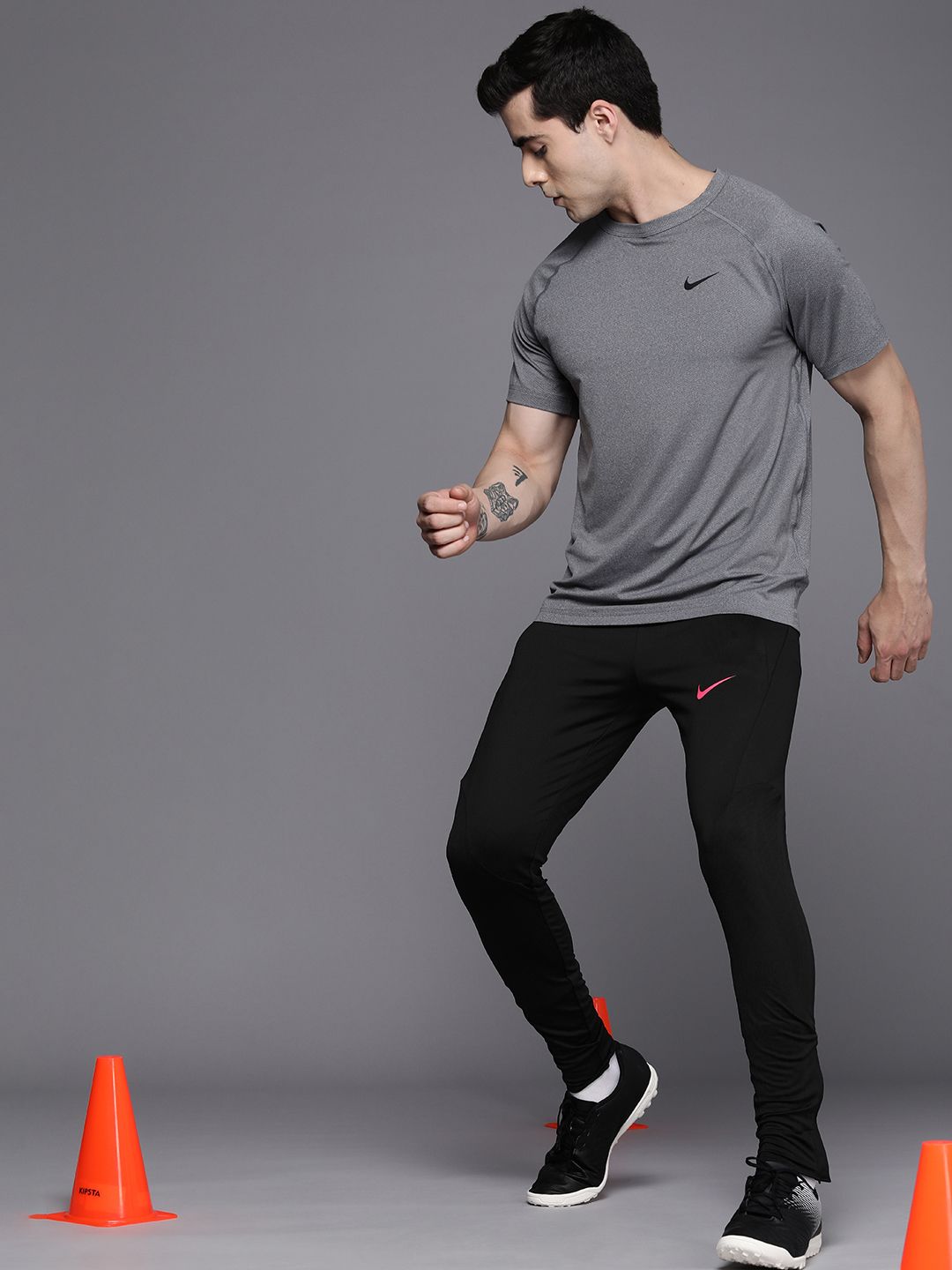  Nike Men Brand Logo Printed Dri-FIT Strike Soccer Pants
