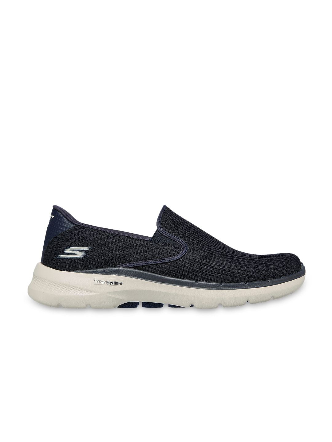  Skechers Men Navy Blue Mesh Walking Non-Marking Shoes