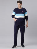  FILA Round Neck Colourblocked Cotton Pullover Sweatshirt