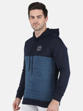  Rock It Men Black Colourblocked Hooded Sports Sweatshirt