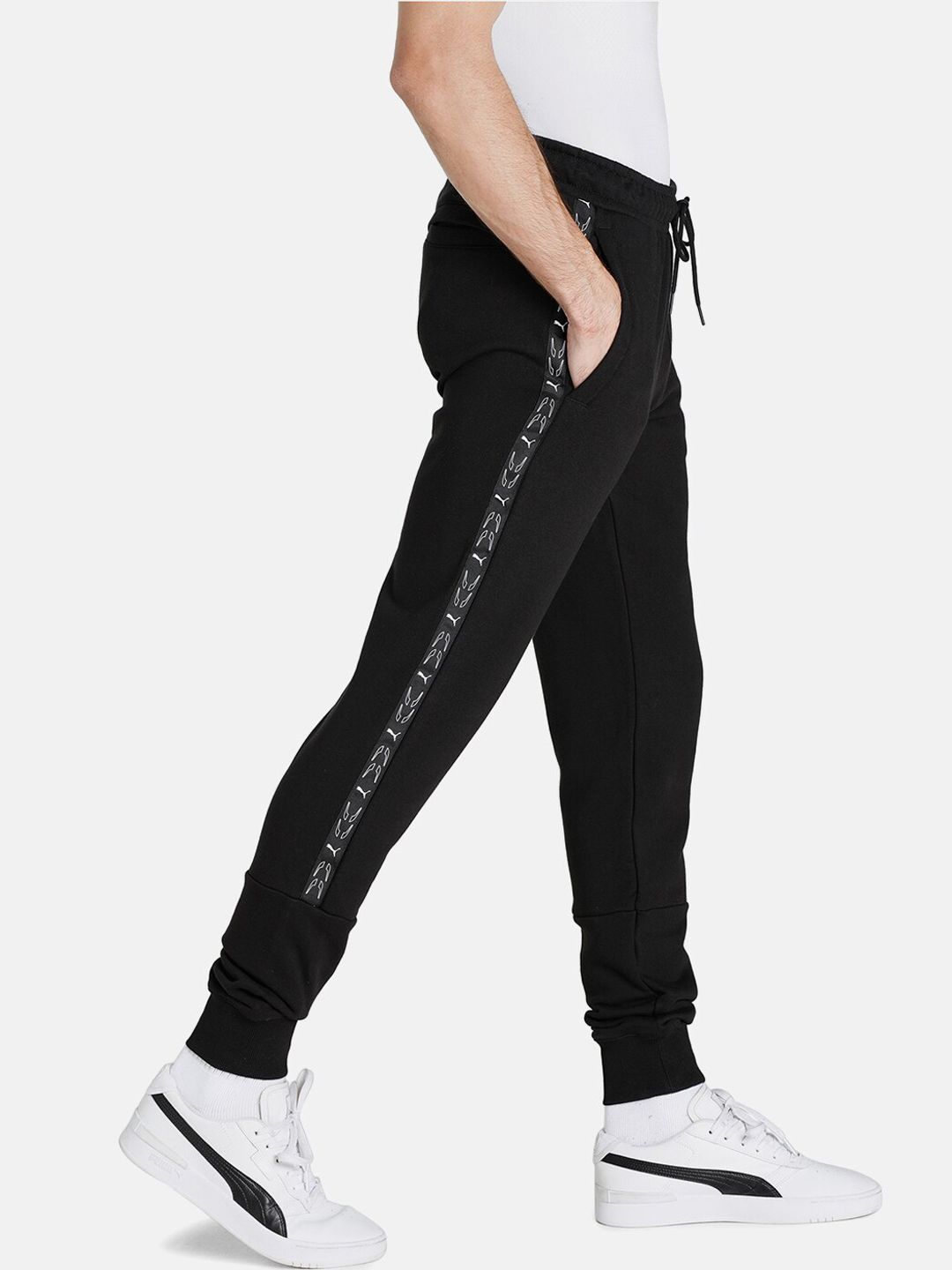  Puma Men Black Solid Slim Fit Cotton Joggers