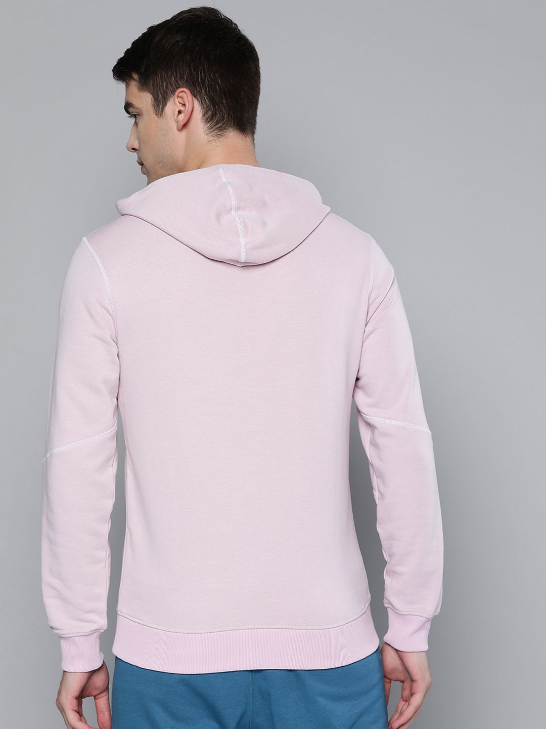  Alcis Men Lavender Hooded Sweatshirt