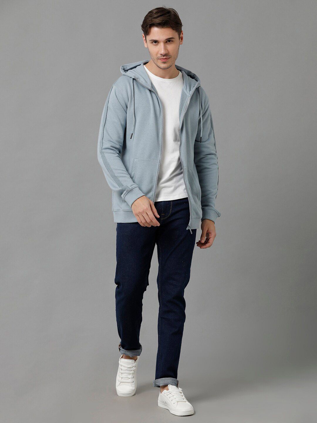  Voi Jeans Hooded Neck Fleece Sweatshirt