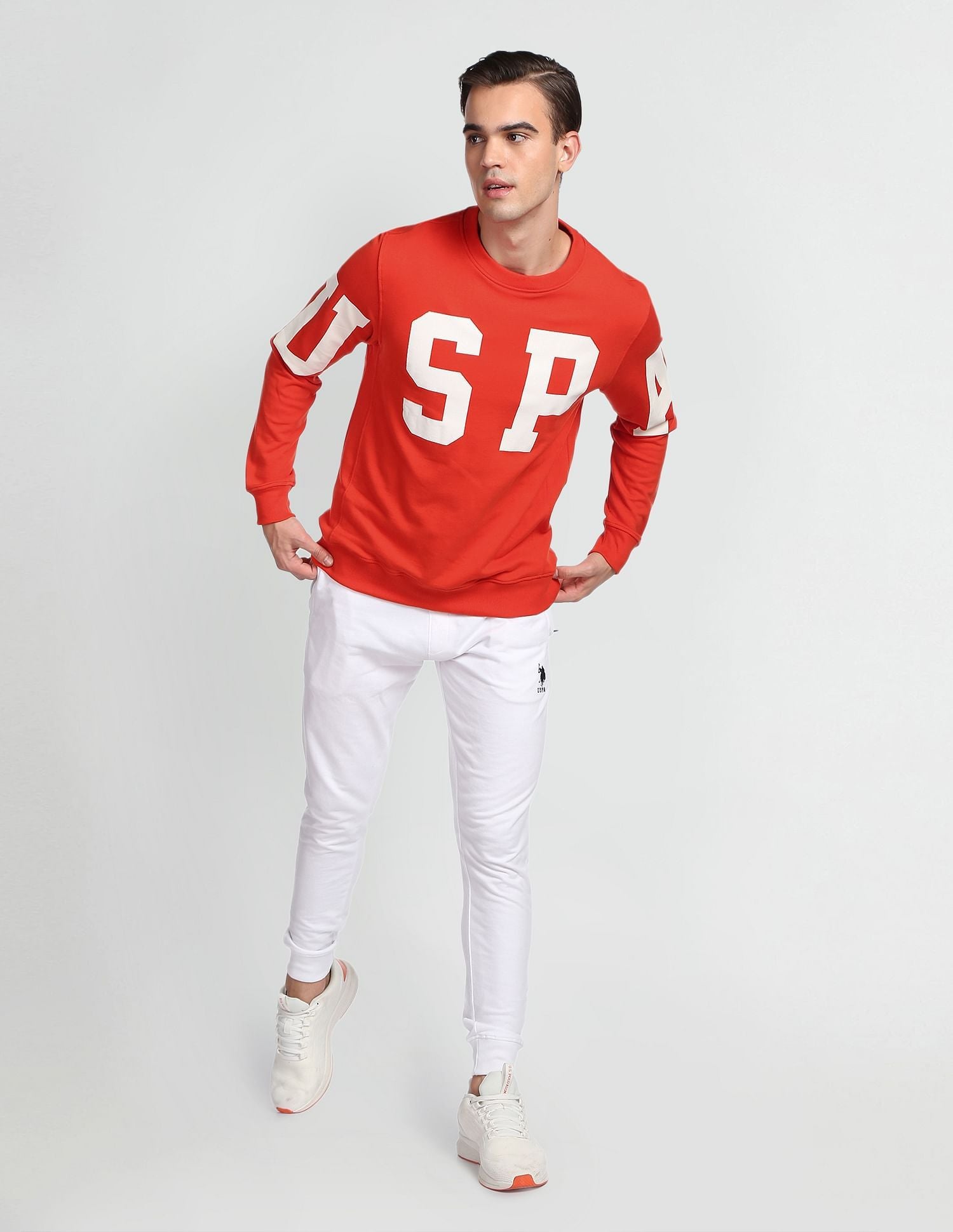  U.S. Polo Assn. Denim Co. Printed Pure Cotton Sweatshirt