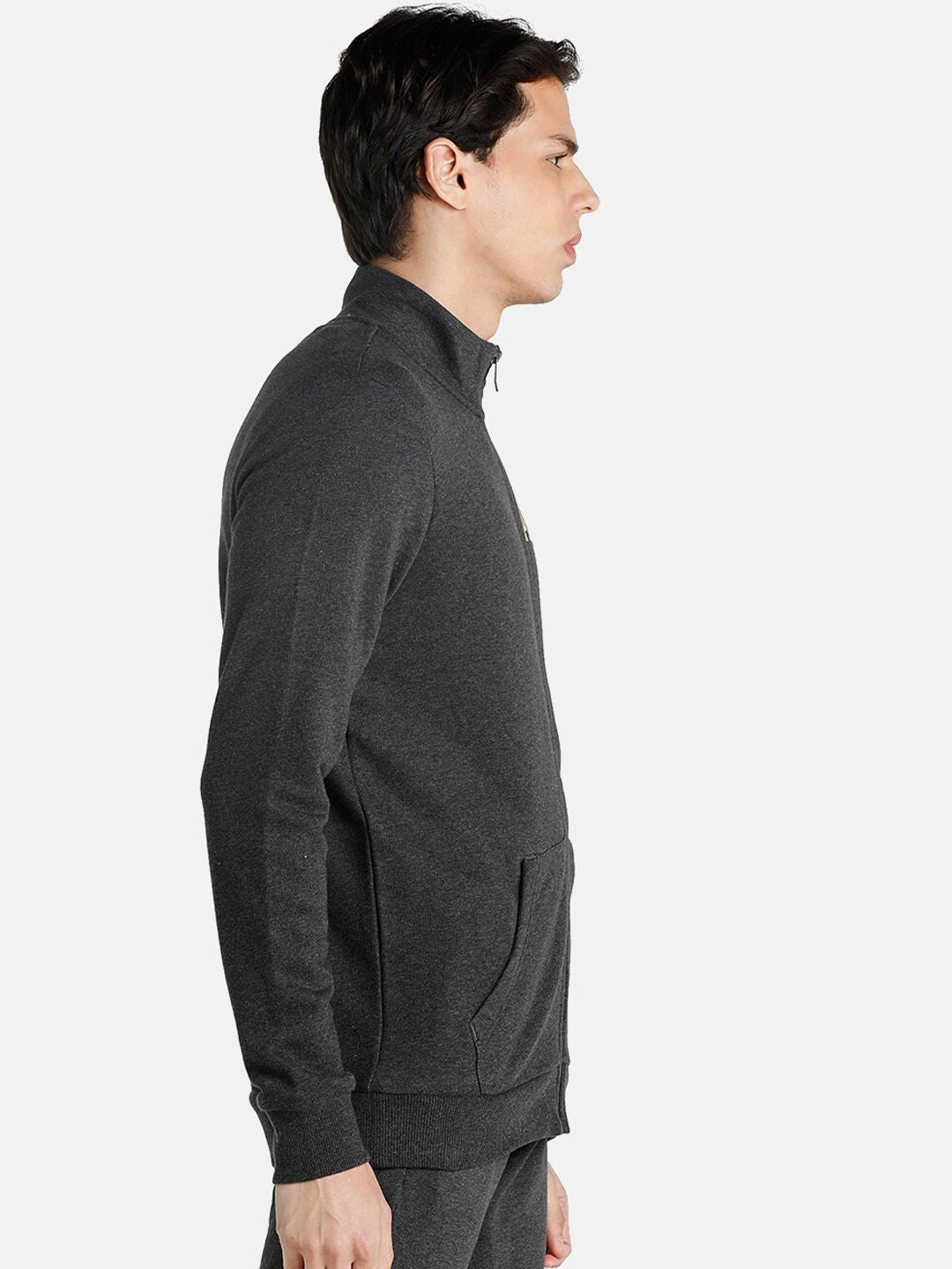  Puma Men Slim Fit Solid Brand Logo Sweatshirt