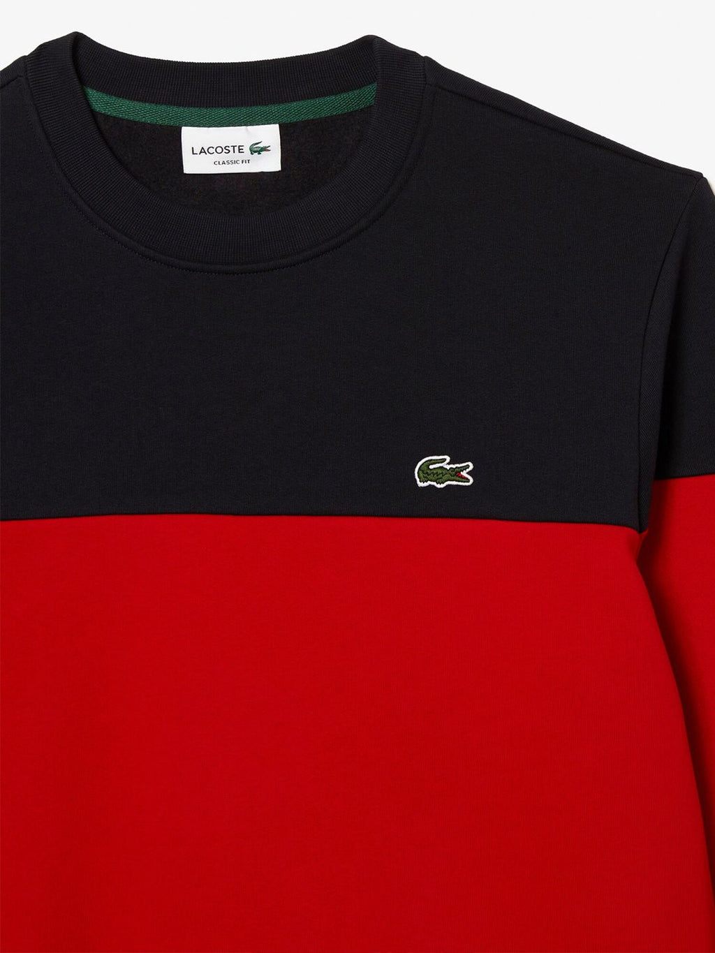  Lacoste Colourblocked Round Neck Cotton Sweatshirt