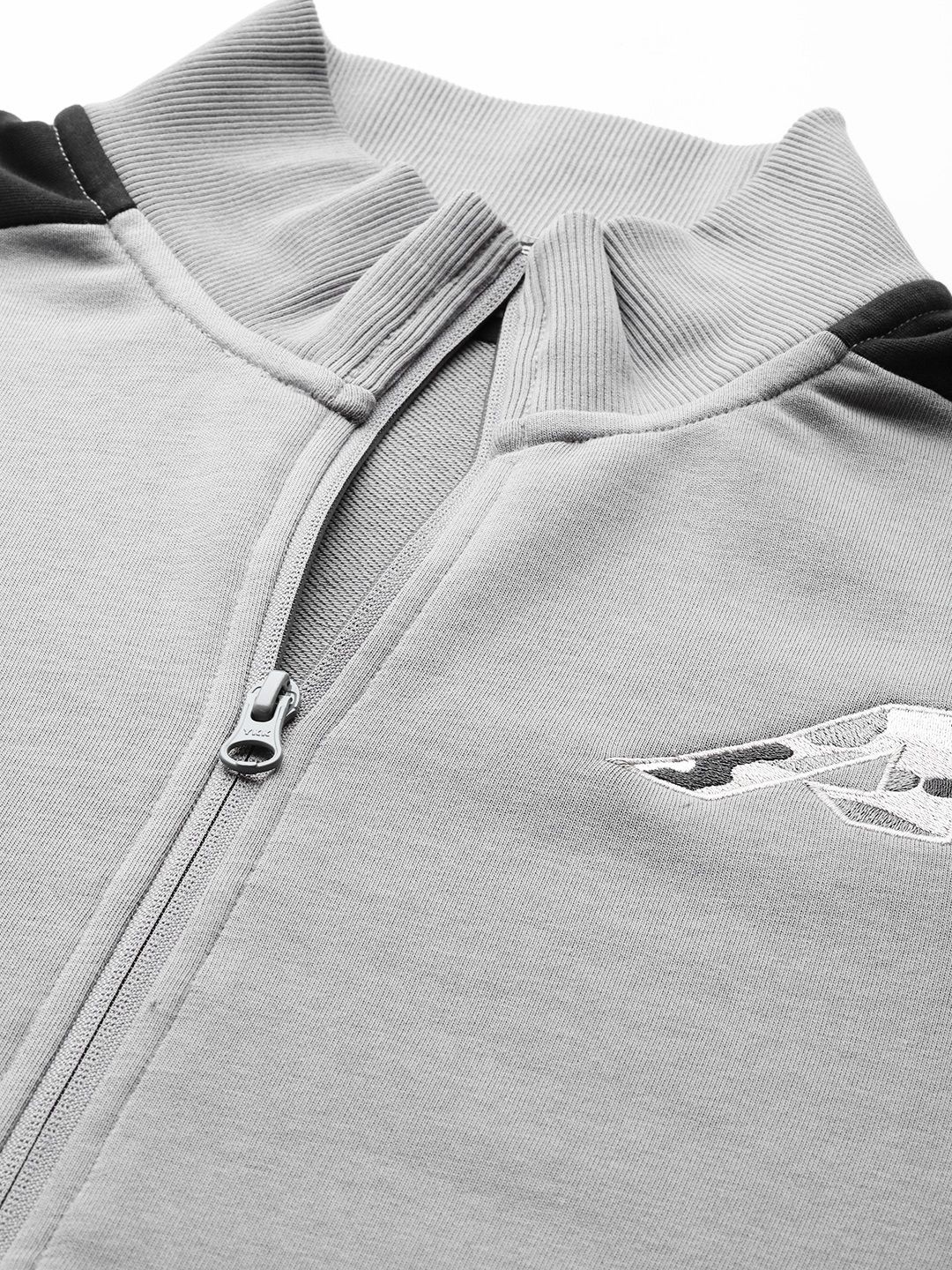  Alcis Men Grey Colourblocked Sweatshirt