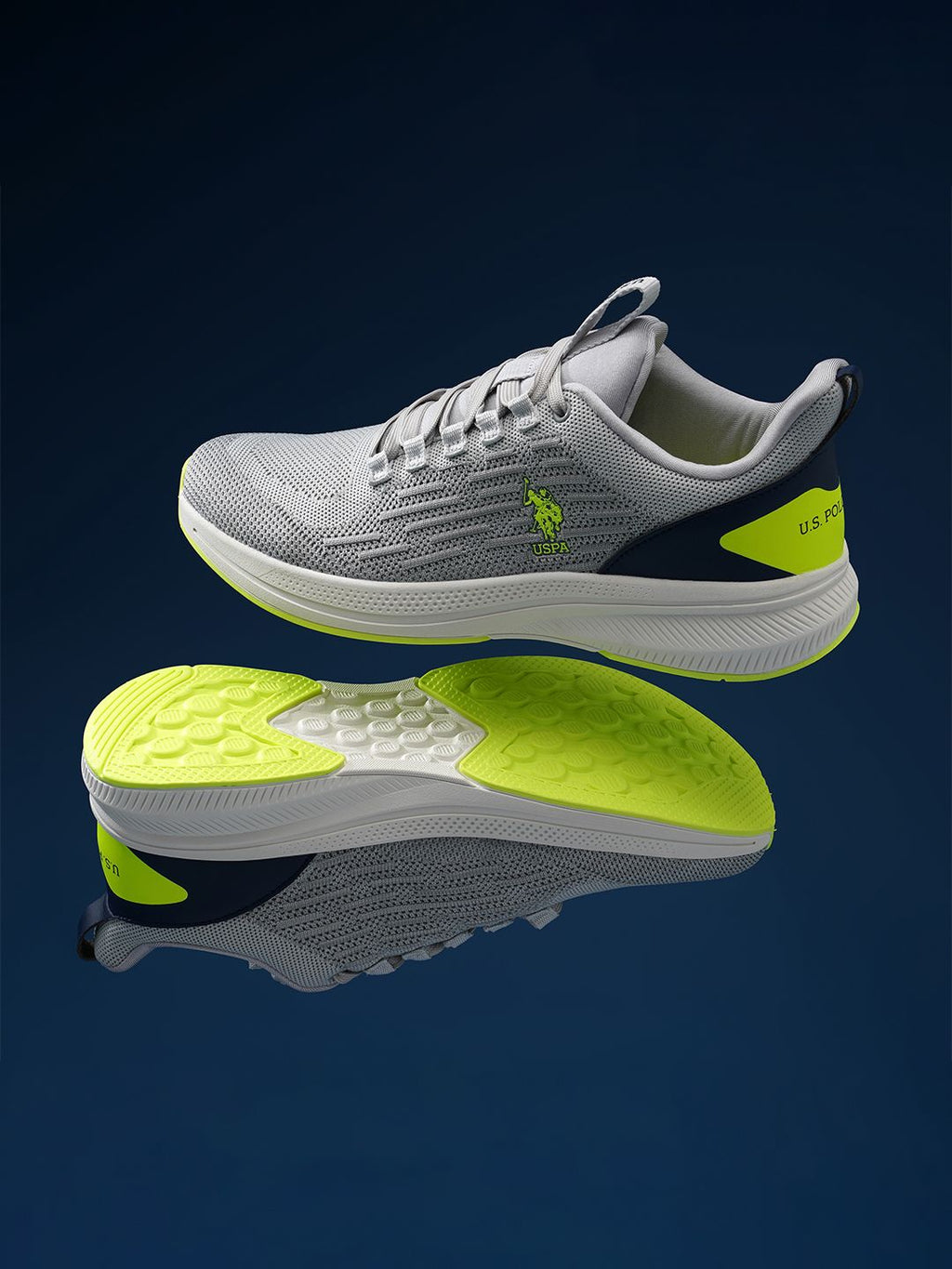  U.S. Polo Assn. Men Grey Textile Walking Shoes