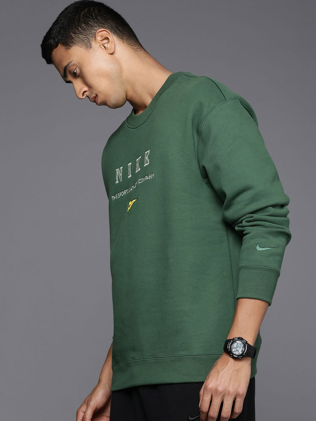  Nike Self Design Brand Logo Embroidered CRW FLC HWYWT NCPS Loose Fit Sweatshirt