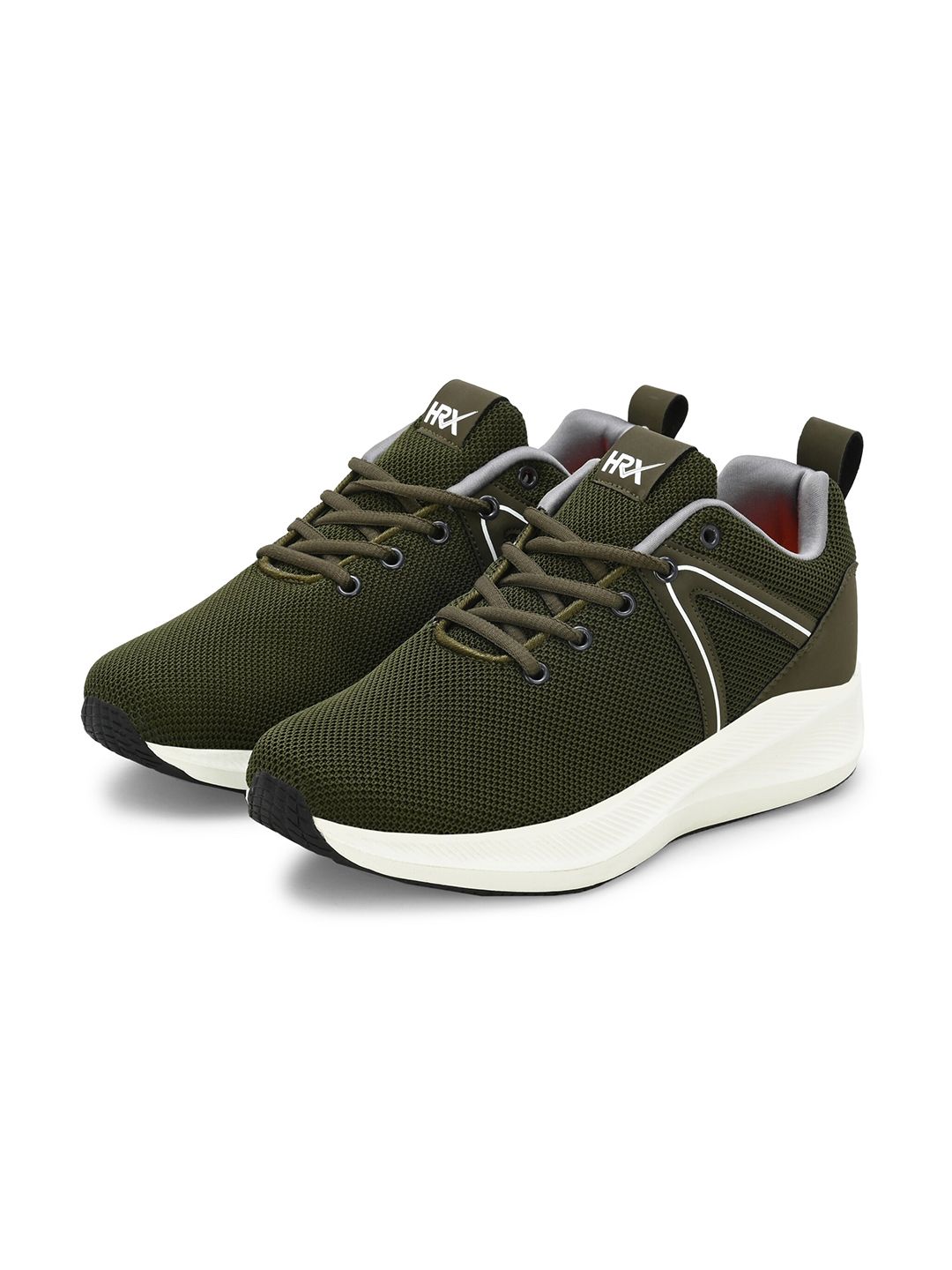  HRX By Hrithik Roshan Men Olive Green Memory Foam Technology Running Shoes