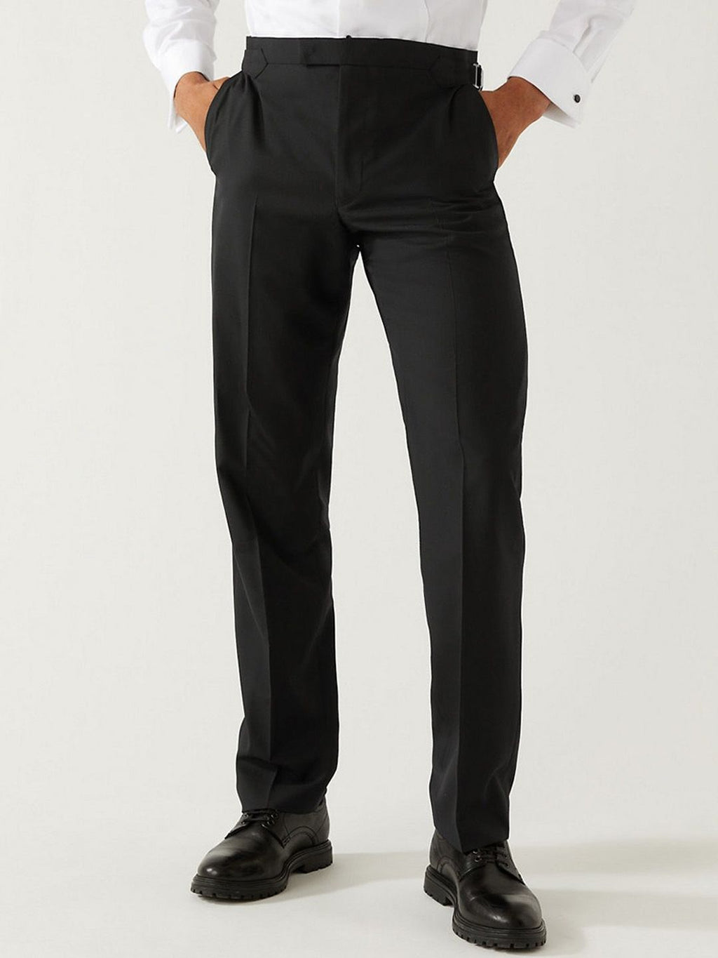  Marks & Spencer Men High-Rise Formal Trousers
