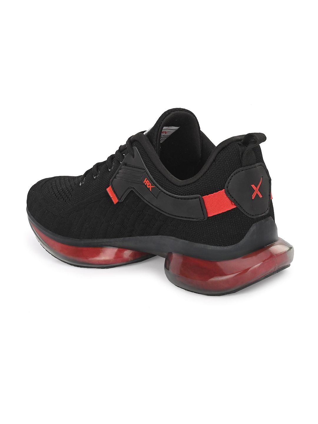  HRX By Hrithik Roshan Men Black & Red Mesh Non-Marking Walking Shoes