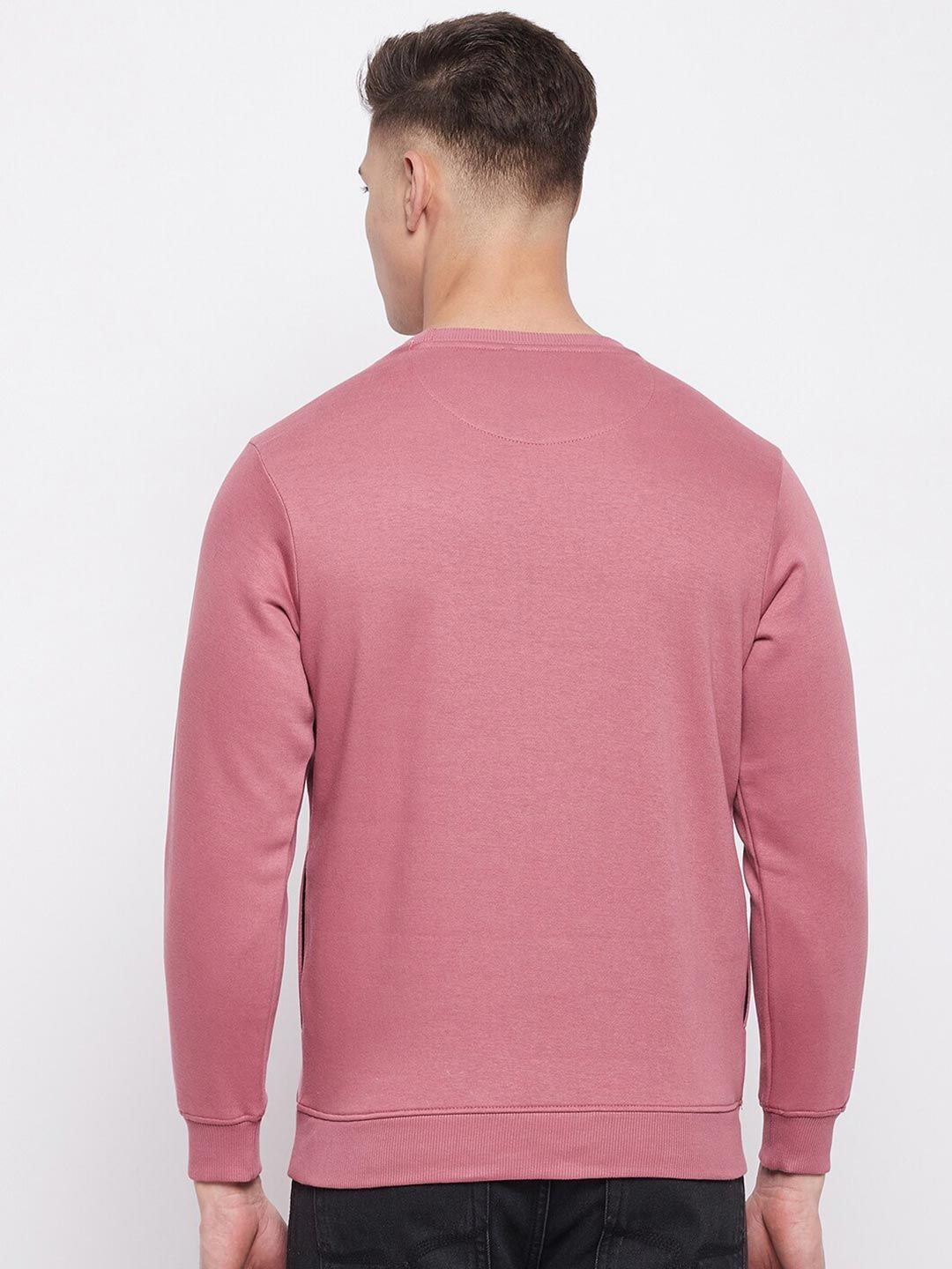  NEVA Men Onion Purple Solid Long Sleeves Sweatshirt