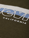  Levis Men Olive Green & Off-White Striped Pure Cotton Pullover Sweatshirt
