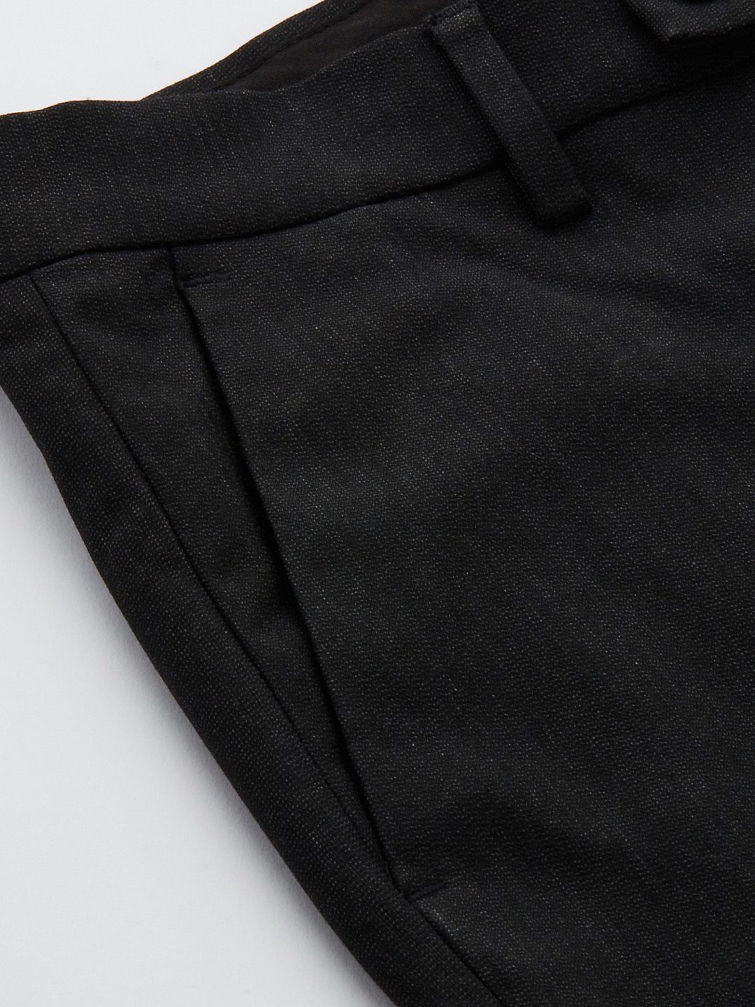  Arrow Men Black Solid Tailored Formal Trousers
