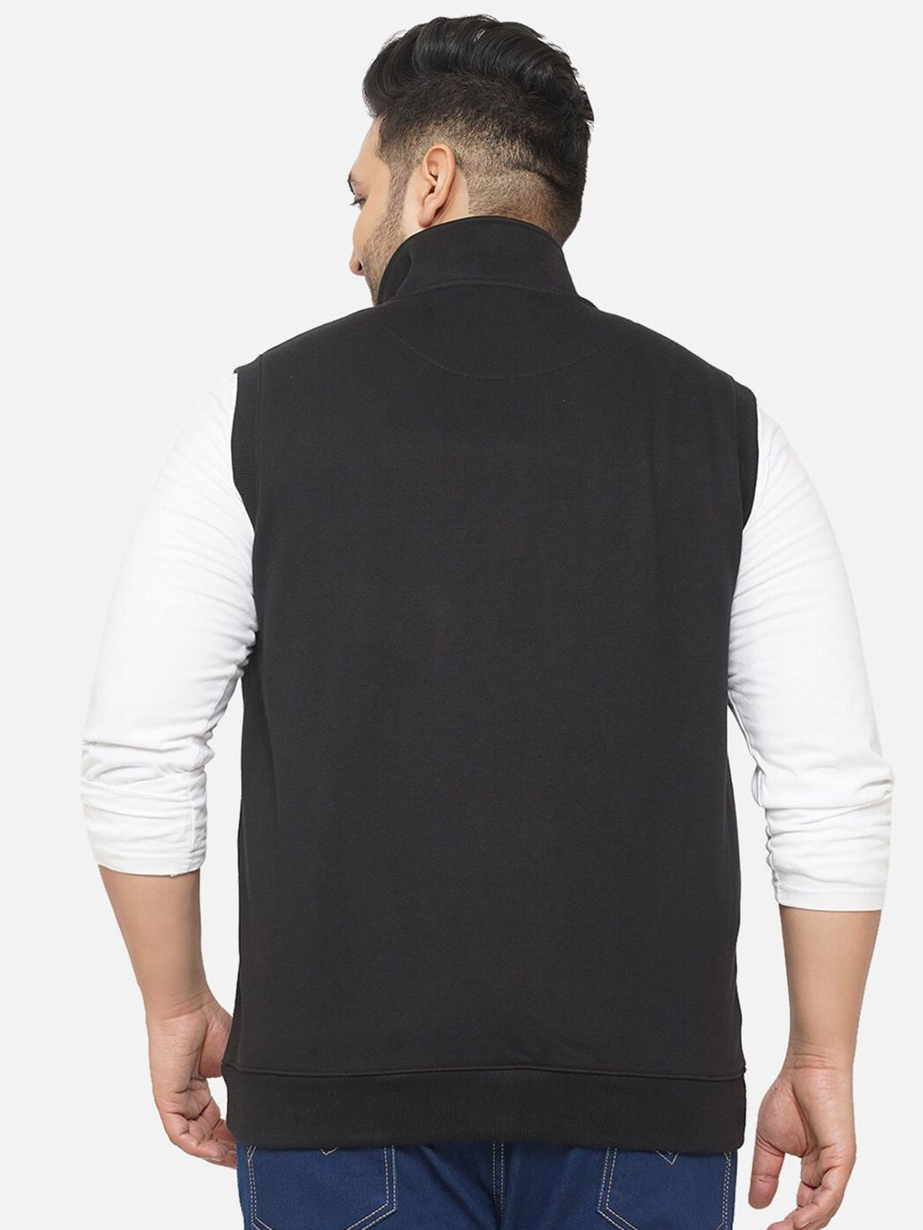  John Pride Plus-Size Men Black Sweatshirt